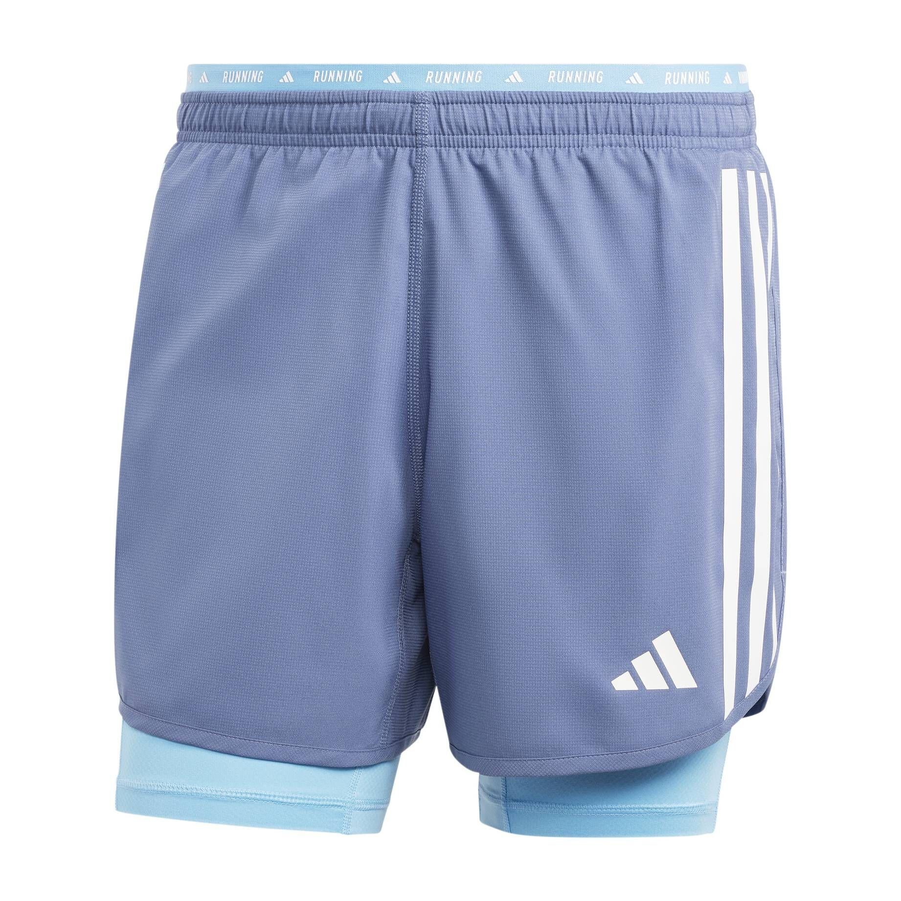 adidas Performance Laufshorts Herren Laufshorts ON THE RUN 3 STRIPES 2IN1 (1-tlg)