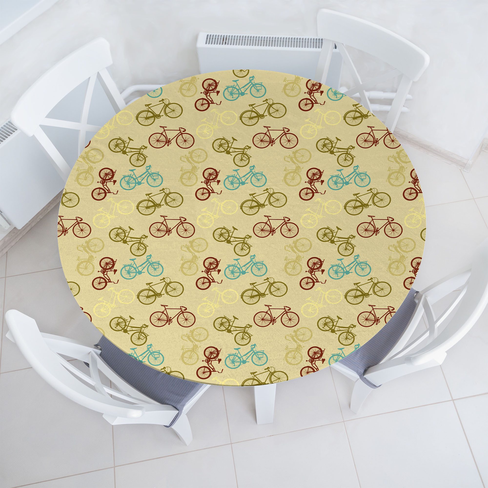 Tischdecke Rundum-elastische Stofftischdecke