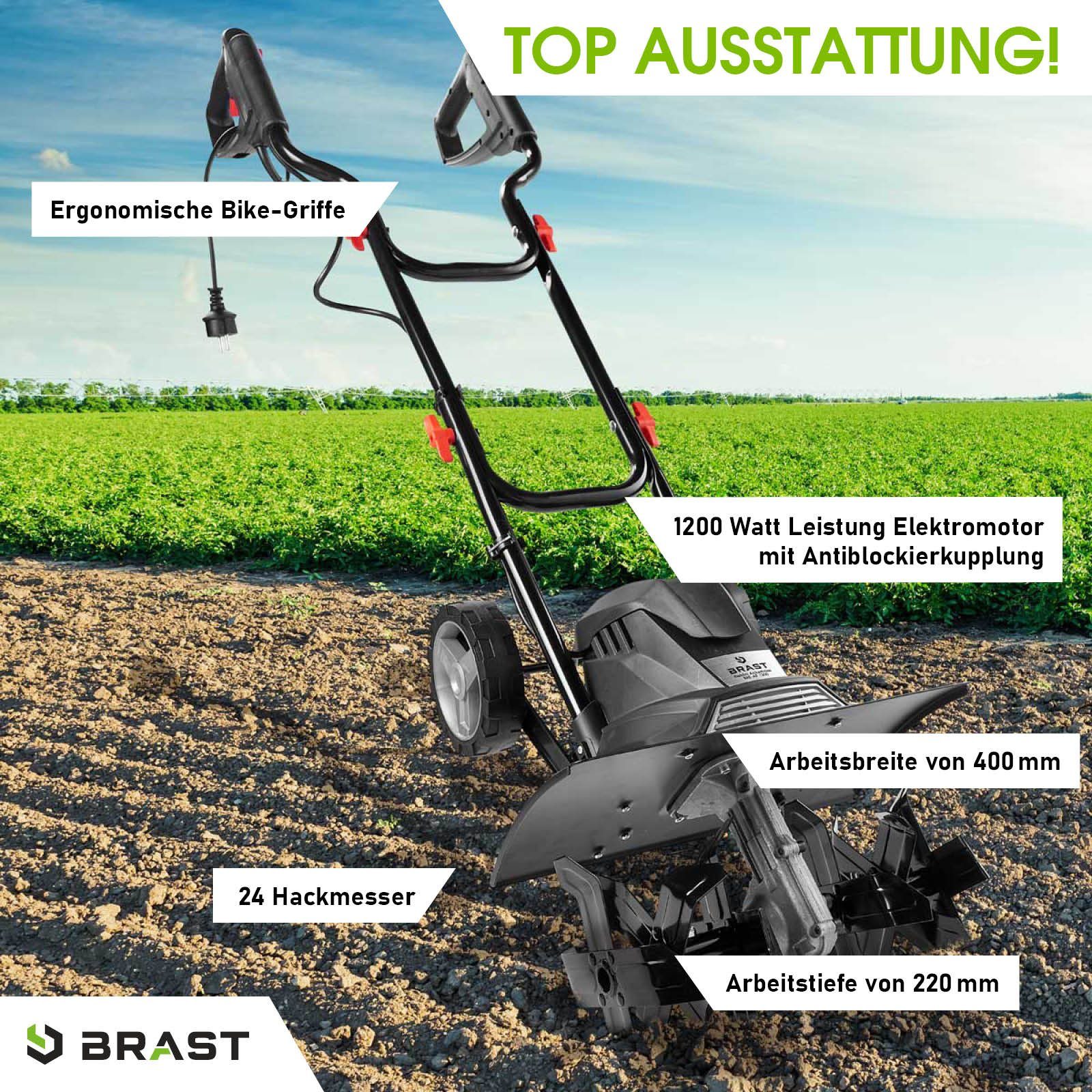 BRAST Elektromotorhacke Gartenfräse Kultivator Ackerfräse 1200-1500 günstig online kaufen