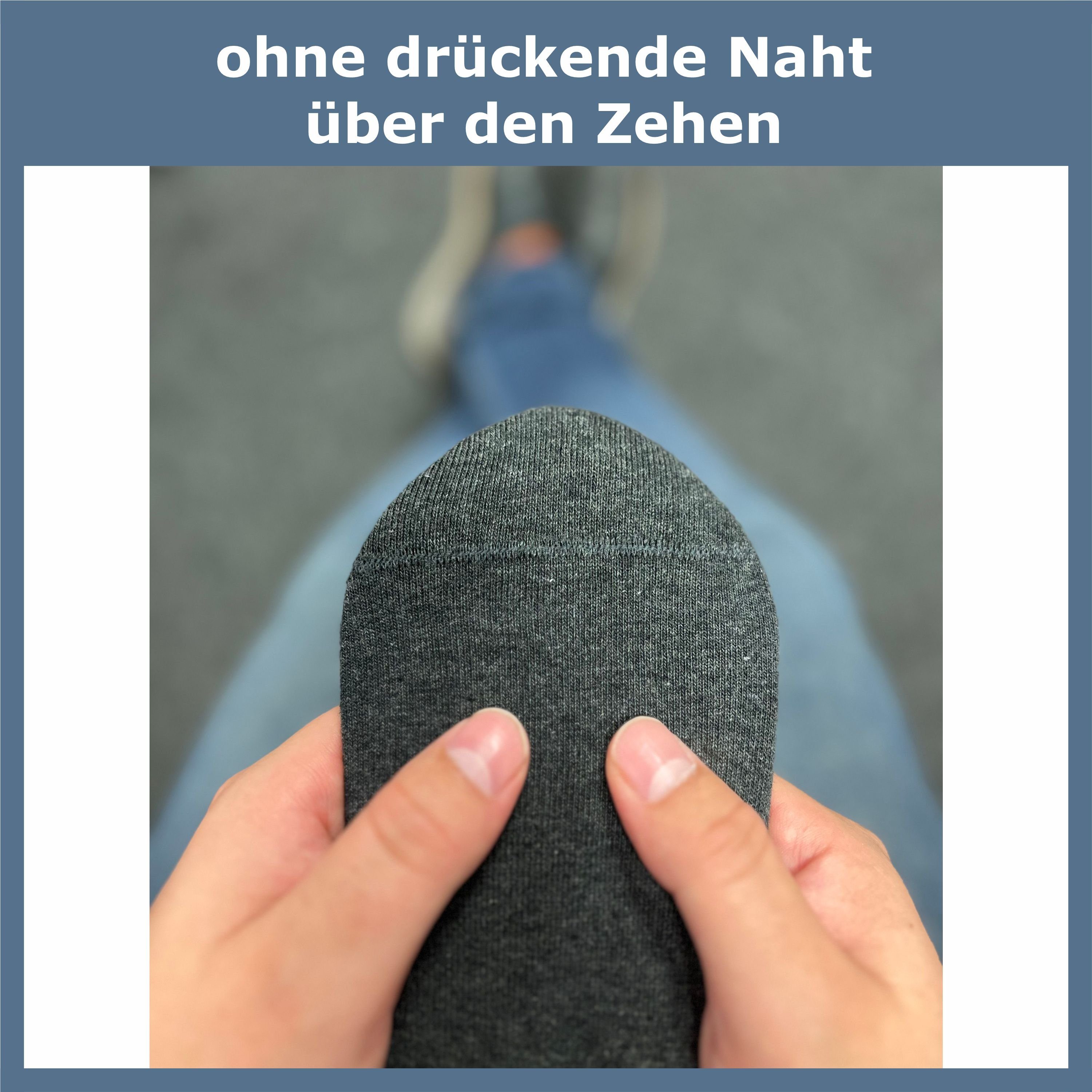 GAWILO Kniestrümpfe für Damen & Herren aus hochwertiger Baumwolle mit Komfortbund (4 Paar) Extra weicher Komfortbund, der nicht verrutscht ohne einzuschneiden