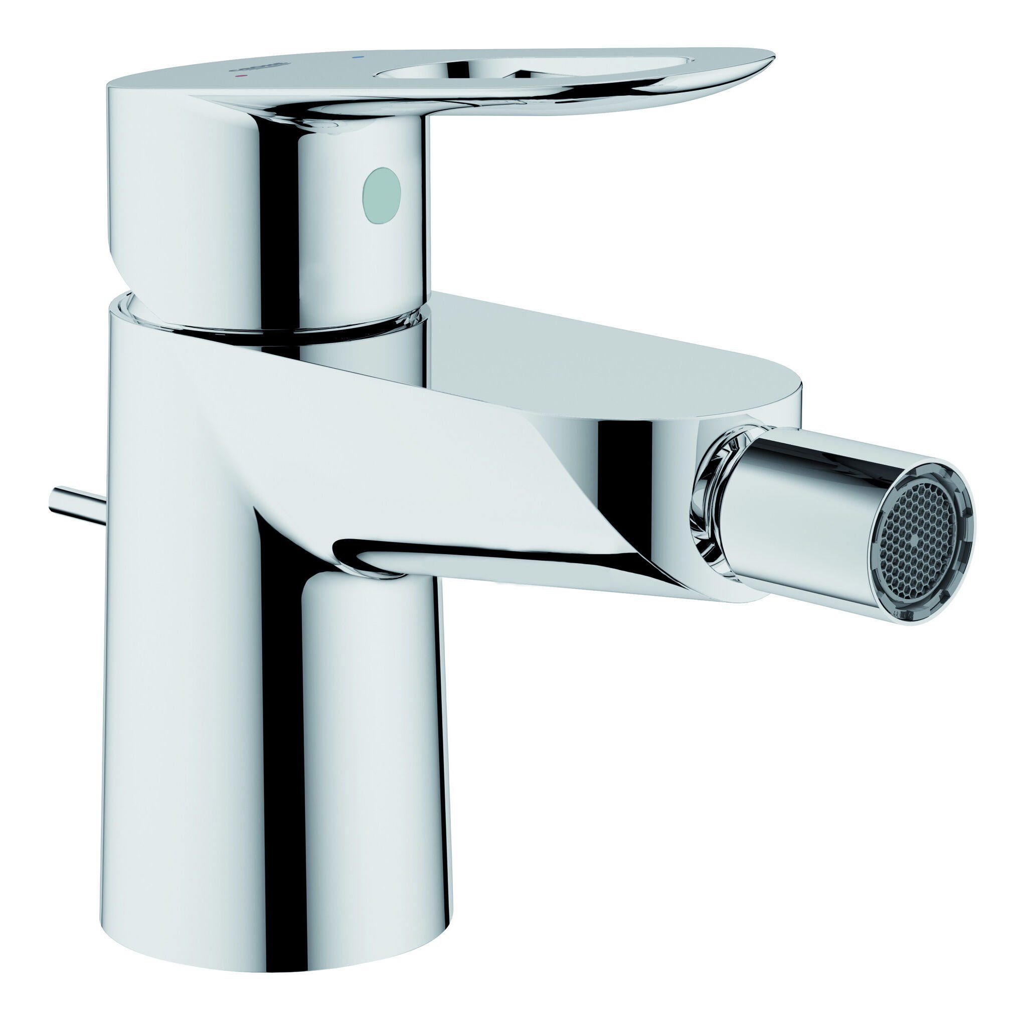 Grohe Bidetarmatur BauLoop Einhand Ausladung 111 mm mit Zugstangen-Ablaufgarnitur - Chrom | Bidetarmaturen