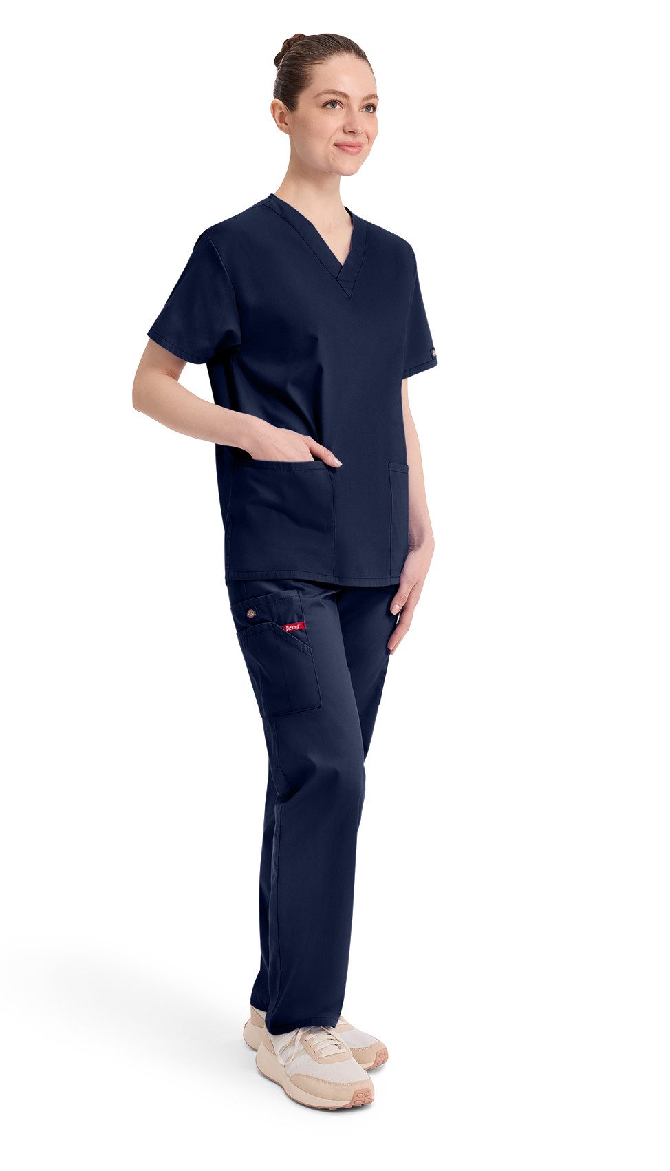 Dickies Funktionsbluse Unisex EDS Schlupfhemd V-Neck, Every Day Scrubs Kasack mit 2 aufgesetzten Taschen – Bild 2 von 5