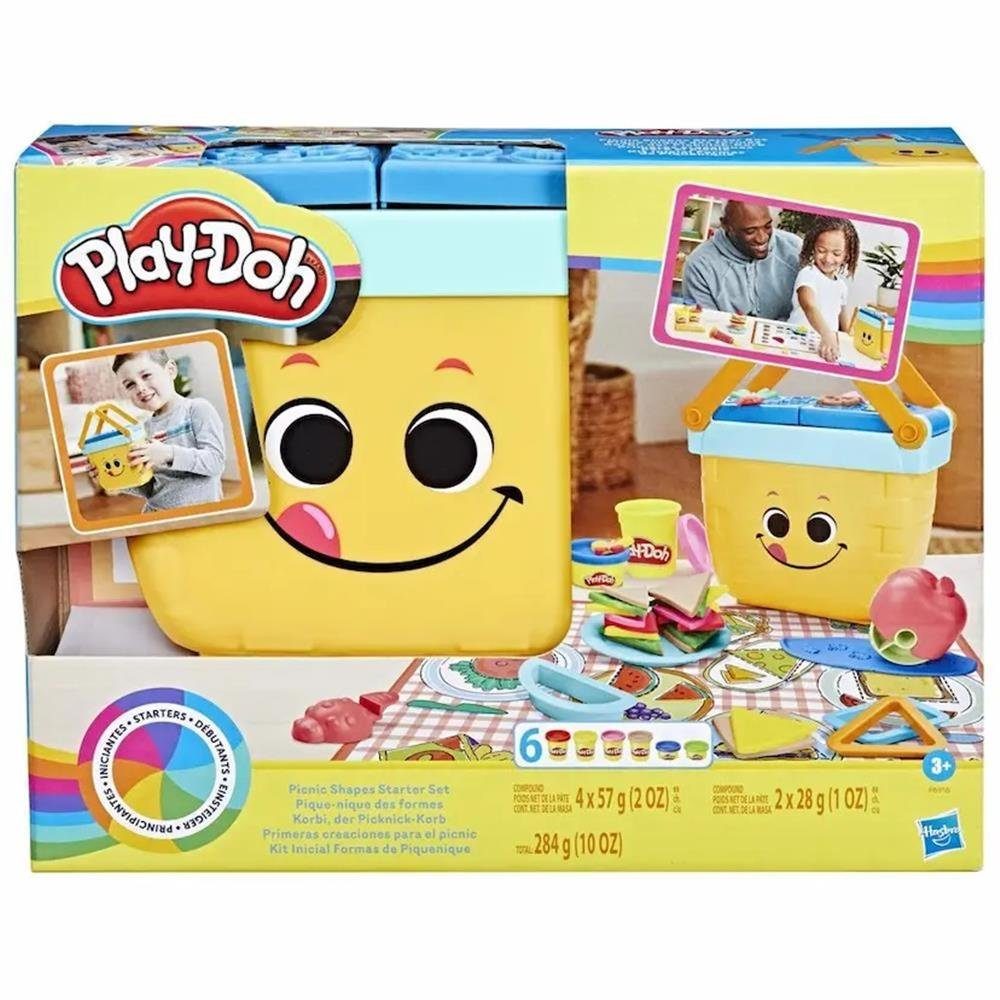 Hasbro Knetform-Set Play-Doh Korbi der Picknick-Korb, mit Ausstechform, Stempel, Förmchen