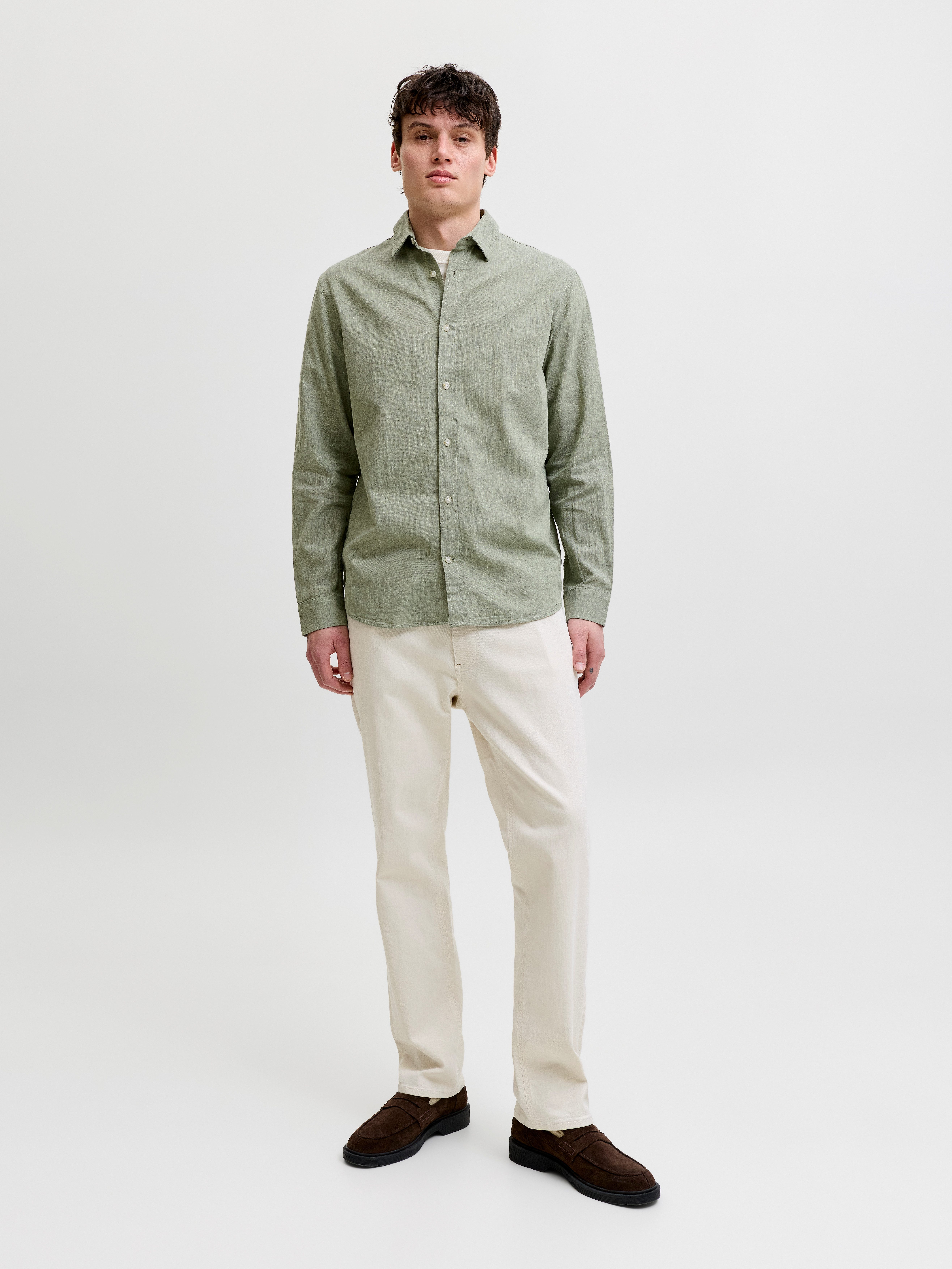 Jack & Jones Langarmhemd JJESUMMER LINEN BLEND SHIRT L/S SN Baumwollmischung, regular fit – Bild 4 von 5