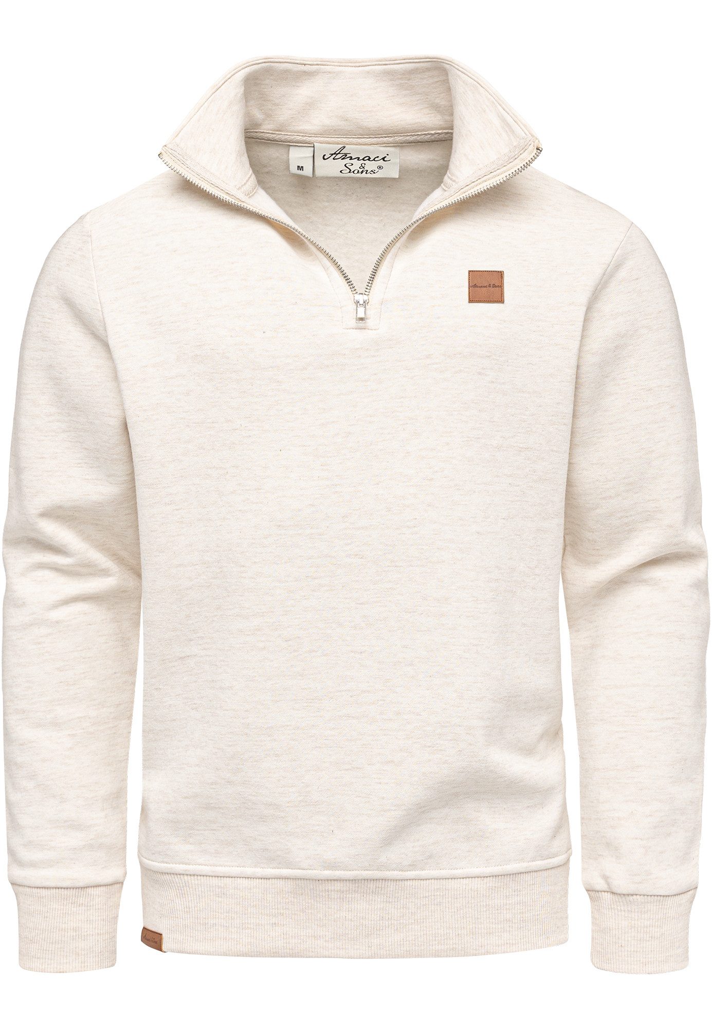 Amaci&Sons Sweatshirt SLIDELL Troyer Troyer Herren Pullover Zipper Sweatjacke Sweatshirt Sweatjacke