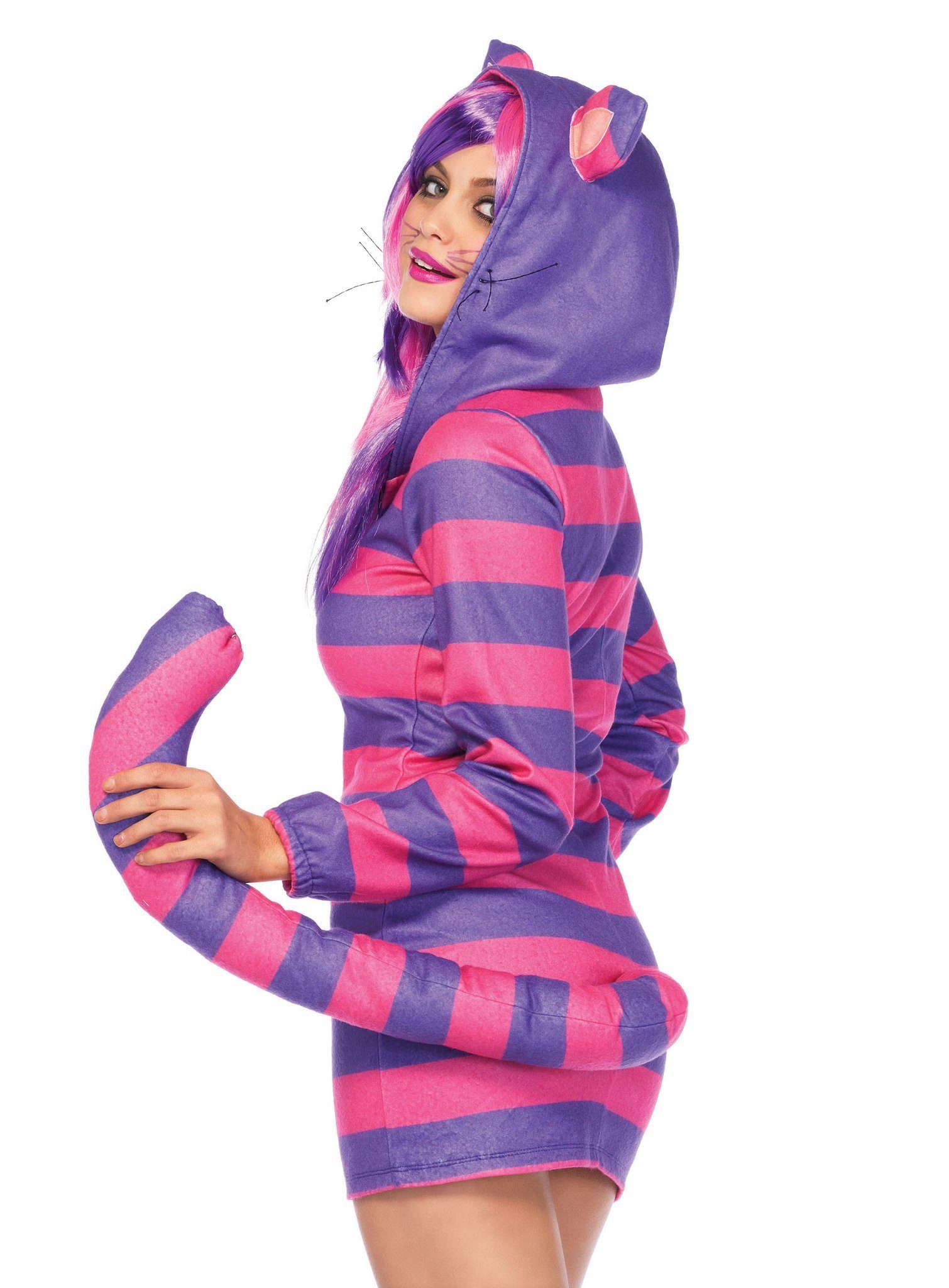 Leg Avenue Kostüm Grinsekatze Hoodie Dress, Witziger Einteiler für fantasti günstig online kaufen