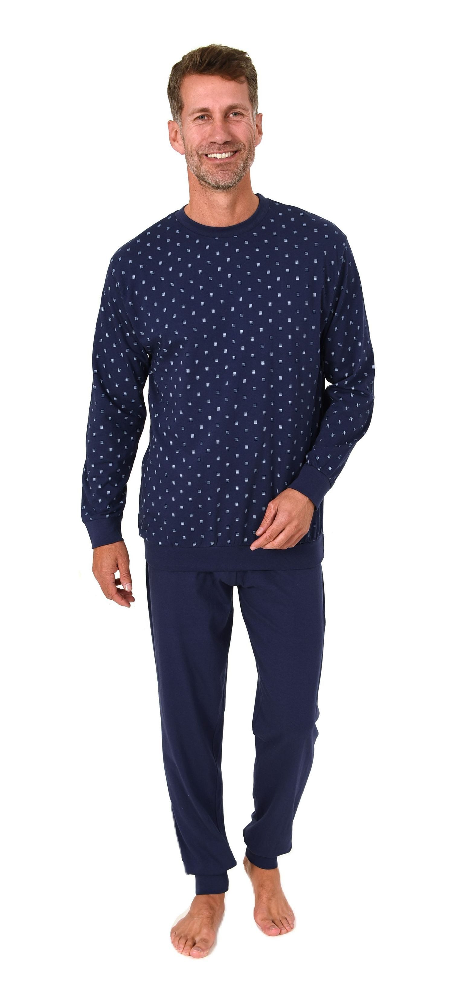 Normann Pyjama Normann Herren Schlafanzug langarm mit Bündchen in eleganter günstig online kaufen
