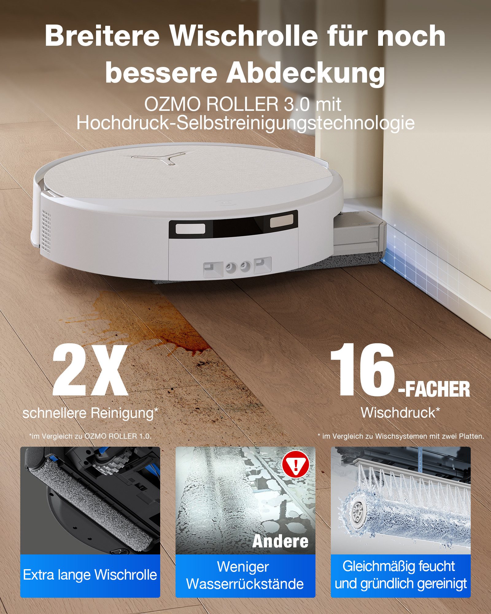 ECOVACS Saugroboter DEEBOT T90 OMNI, 65 W, mit Beutel, Saug- und Wischroboter, wartungsarm durch Omni-Station schwarz|weiß