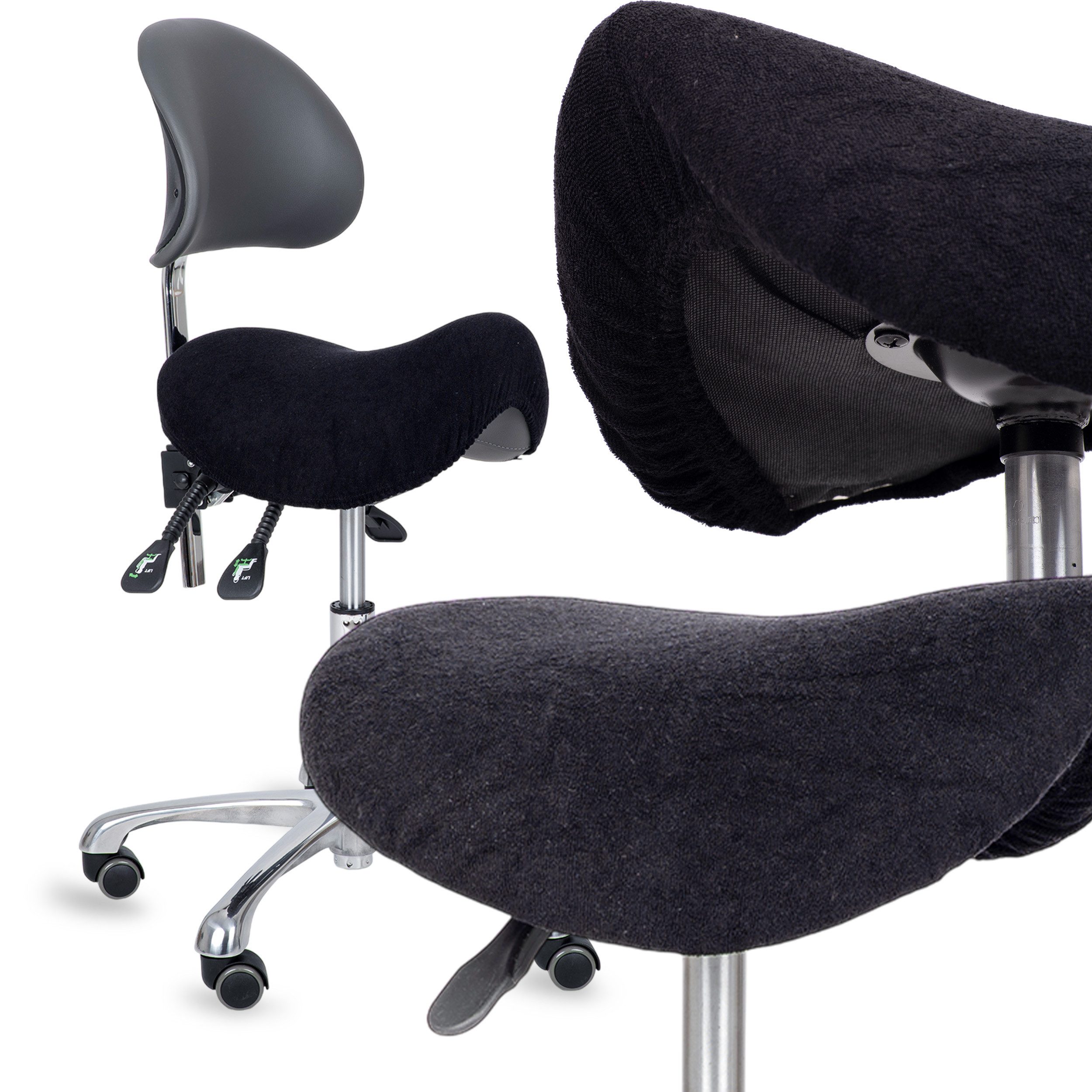 Habys Massageliege Frottee Bezug für Rollhocker, Drehhocker, Durchmesser 34-40 cm