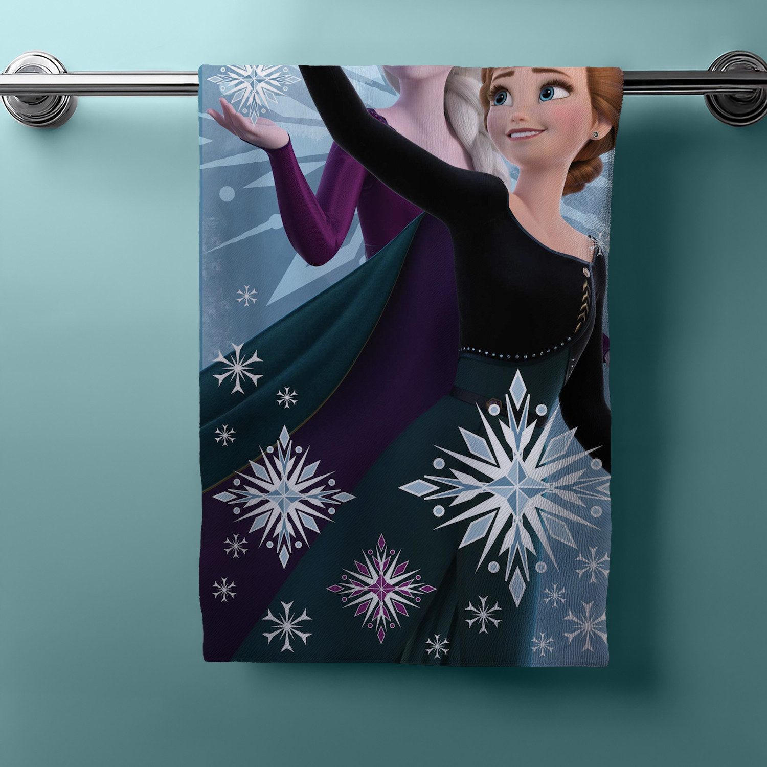 Jerry Fabrics Handtücher Anna Elsa Frozen Duschtuch Badetuch Handtuch 70 x 140cm, (1 Duschtuch, 1-St), Langlebig