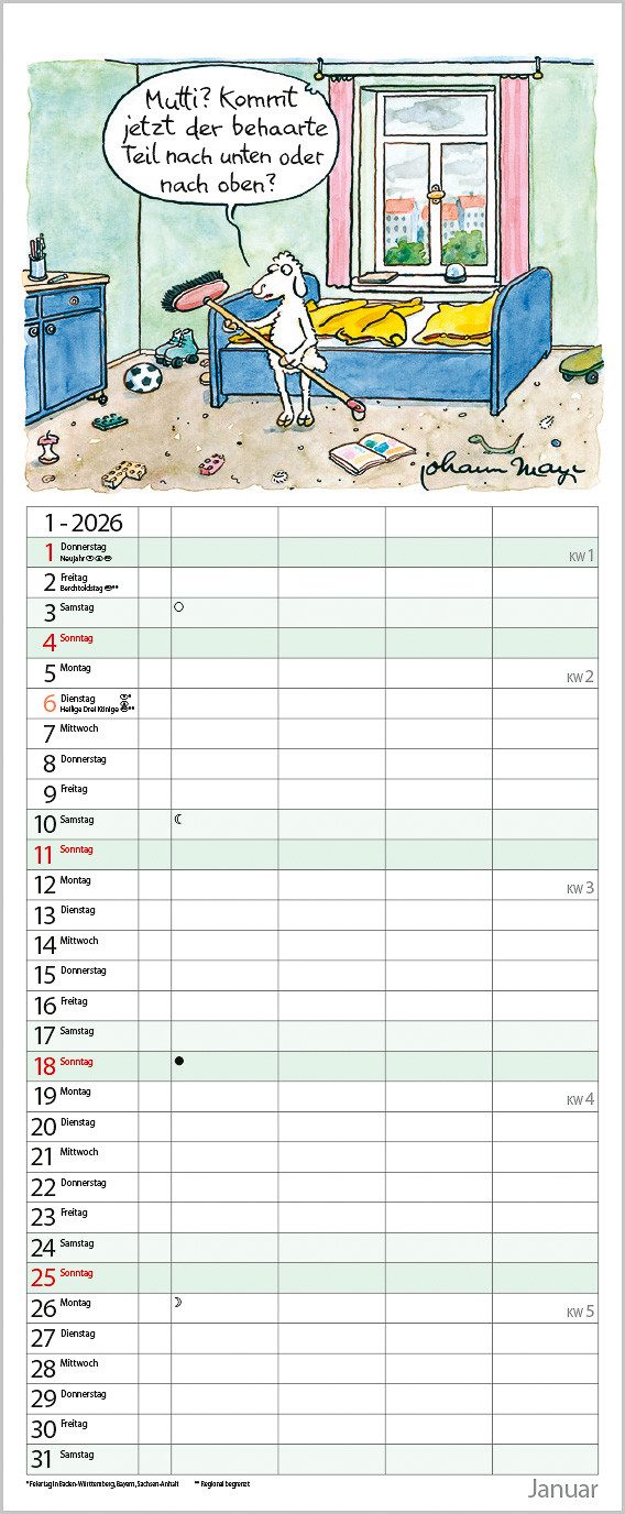 Korsch Verlag Familienkalender Korsch Kalender Tierisches Familienglück 2026