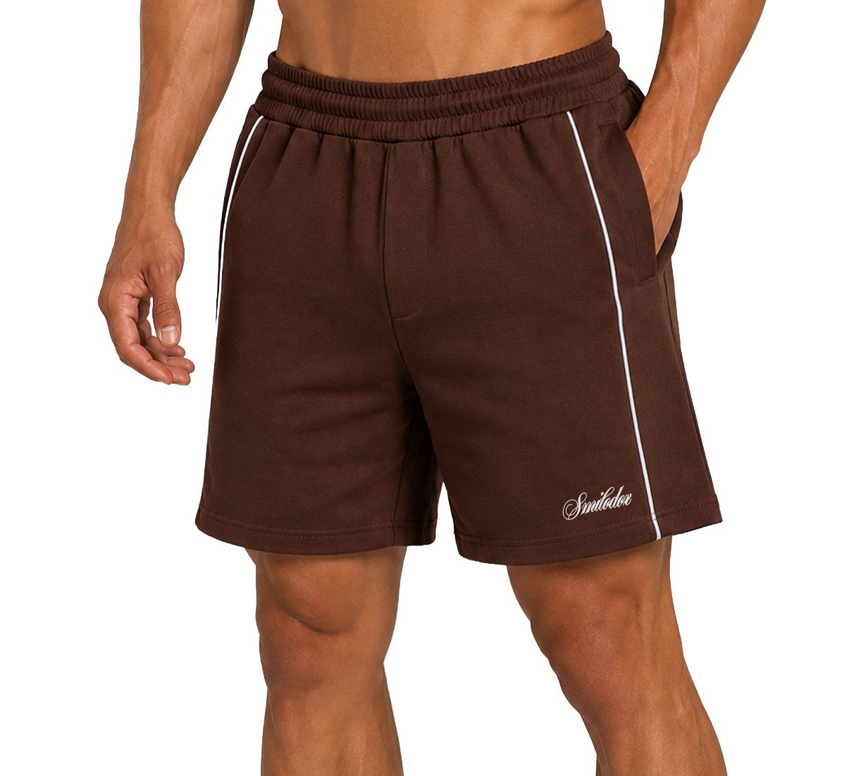 Smilodox Shorts Calvento, kurze Hose Regular Fit, Baumwolle, Streetwear & Gym Kordelzug, Seitentaschen, lässig, für Sommer & Training