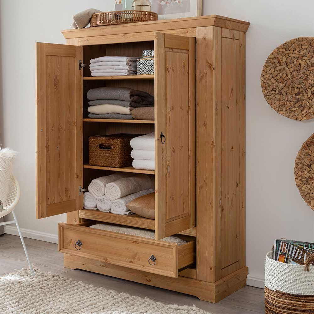 Pharao24 Wäscheschrank Caribea aus Massivholz