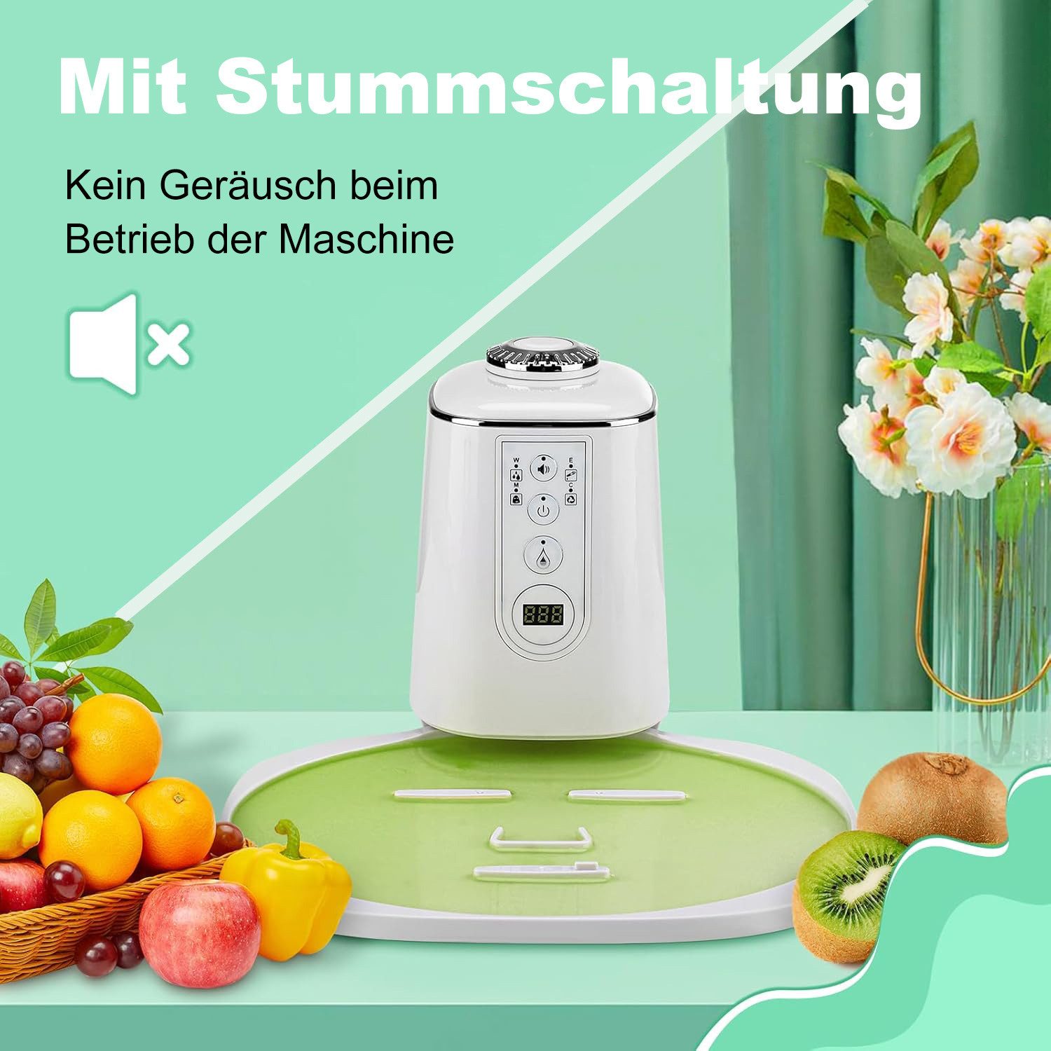 COOL-i ® Dermaroller DIY Gesichtsmasken-Maker, für natürliche Hautpflege zuhause, Mini-Maschine zur Herstellung frischer Gesichtsmasken mit Kollagen