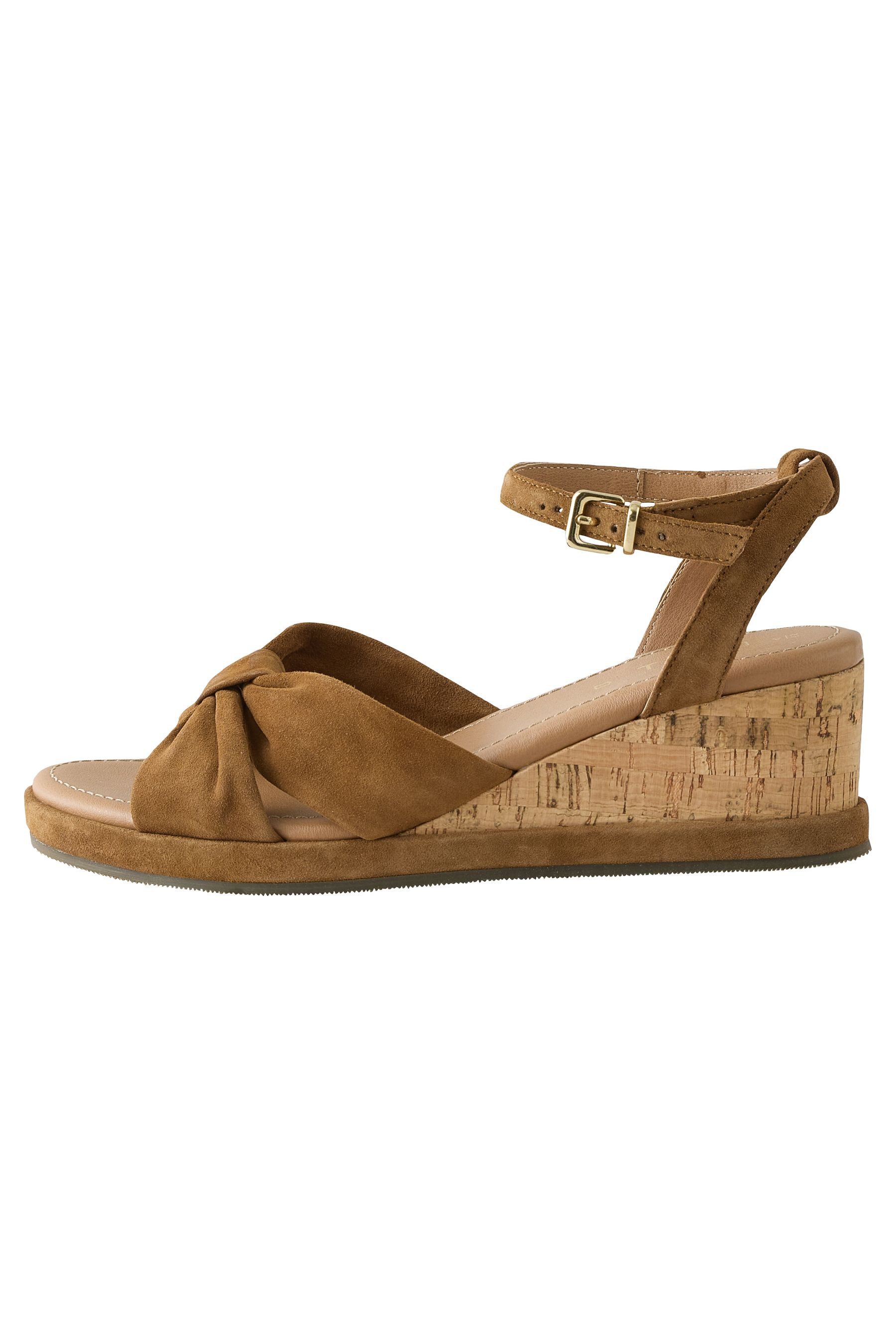 Next Forever Comfort® Leder-Keilschuhe mit Korksohle Sandale