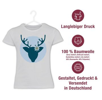 Shirtracer T-Shirt Hirsch Reh Hirschgeweih Mode für Oktoberfest Kinder Outfit