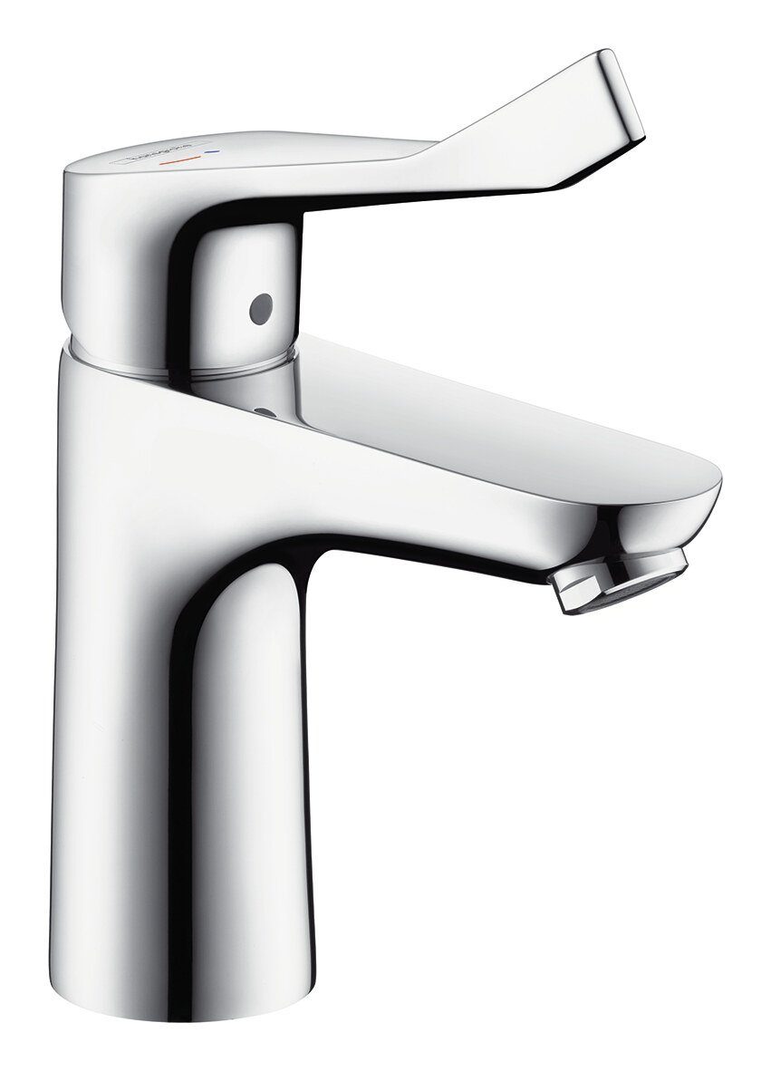 hansgrohe Waschtischarmatur Focus / Focus Care 100 Einhebel-Waschtischmischer CoolStart mit Comfortgriff - Chrom