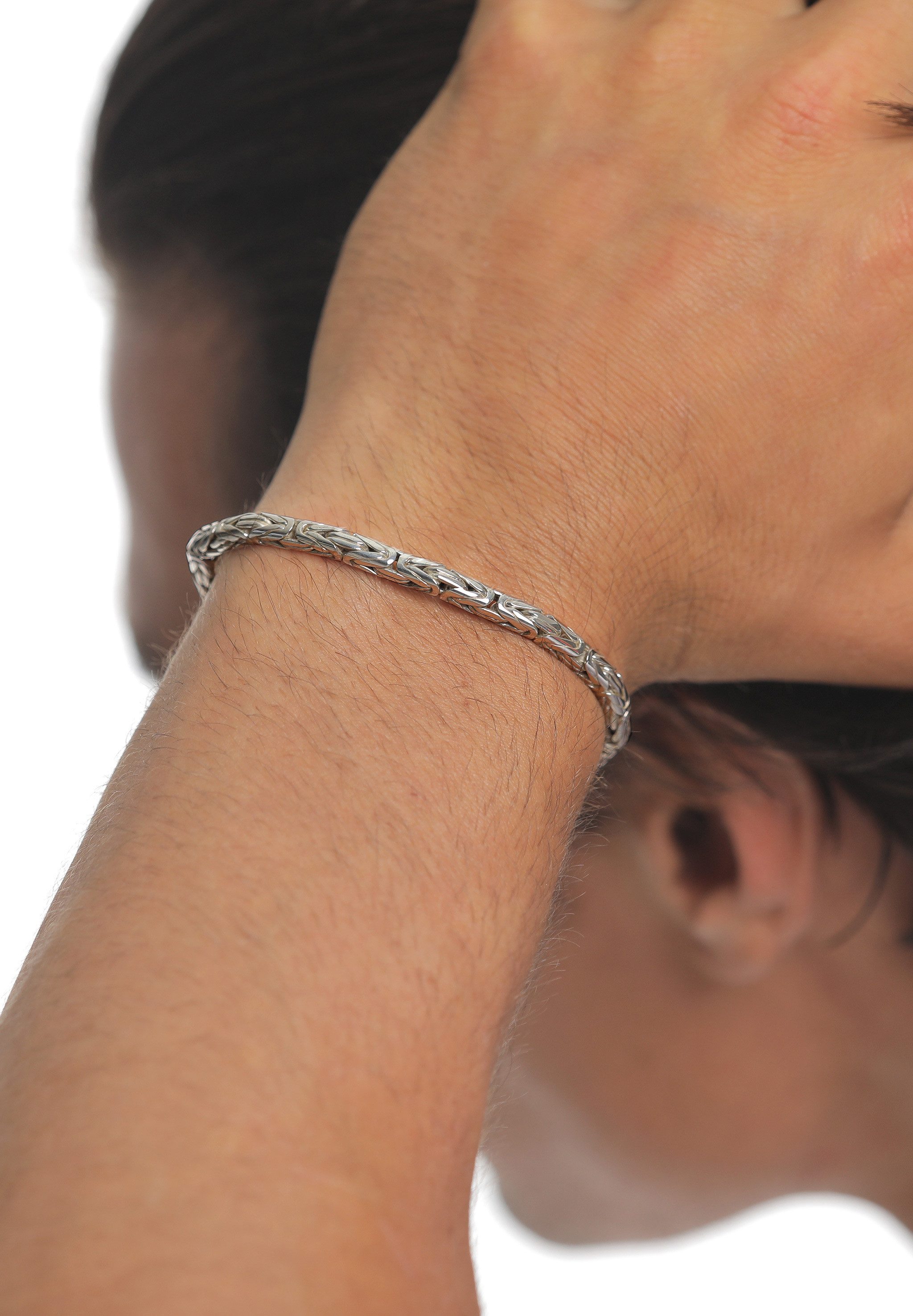 Kuzzoi Armband Herren Königskette Robust 925 Silber