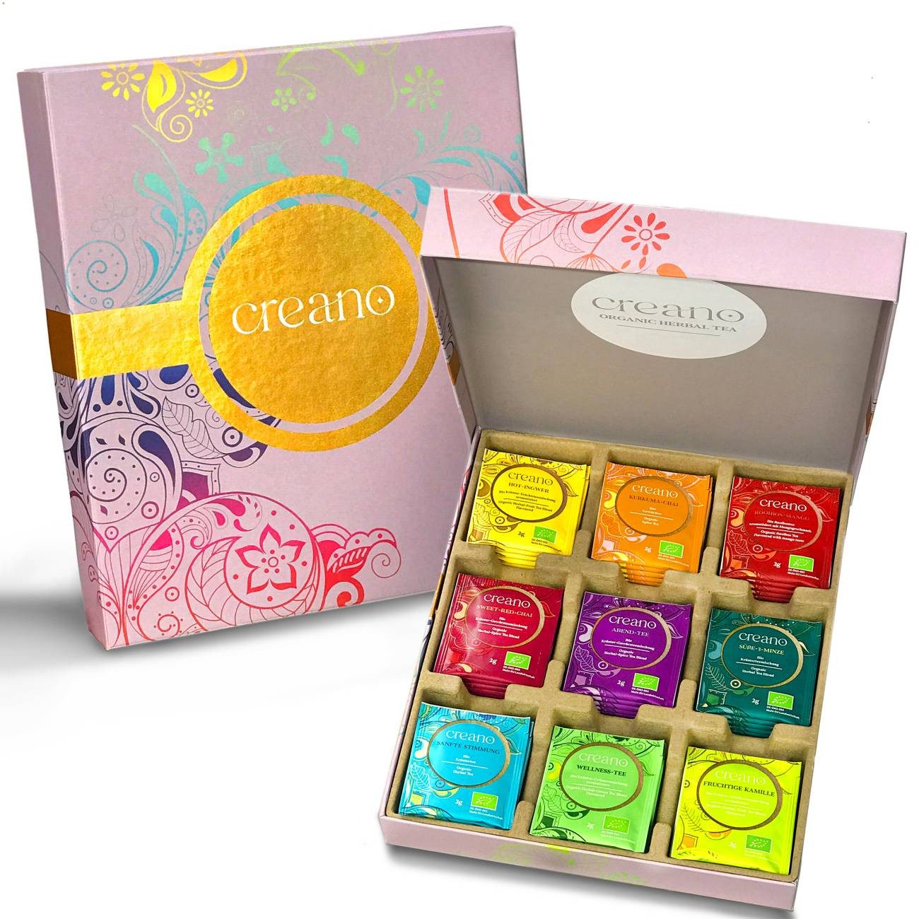 Creano Tee Bio Kräutertee MIX Geschenkset 45 Bio Teebeutel - 90g*, 1 x 45 St.