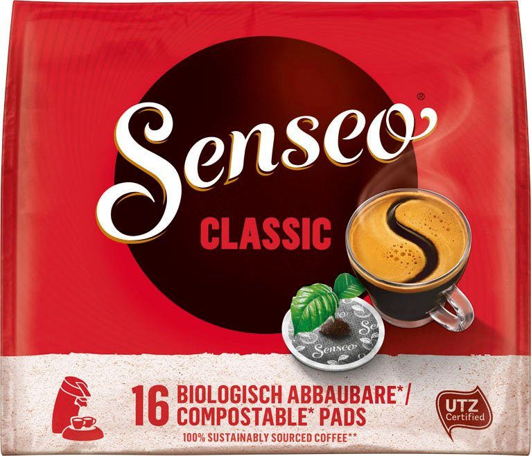 Memo-Funktion, Kaffeespezialitäten, recyceltem Philips ECO Senseo (Wert CSA240/20, 37% Kaffeepadmaschine €14,-UVP) Plastik, +3 Select aus Gratis-Zugaben