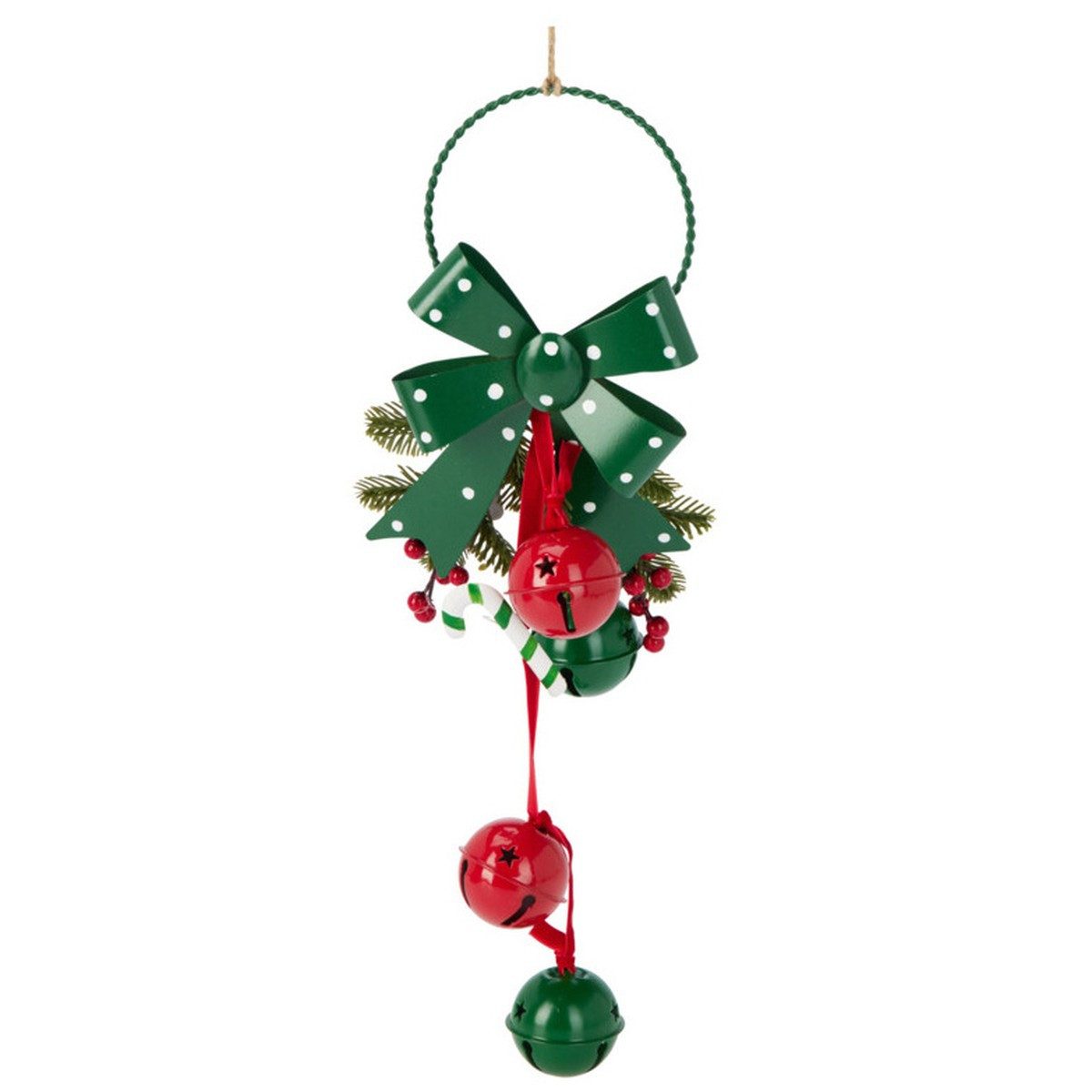 Home & styling collection Adventskranz Weihnachtsdeko mit Metallglöckchen, 29 cm