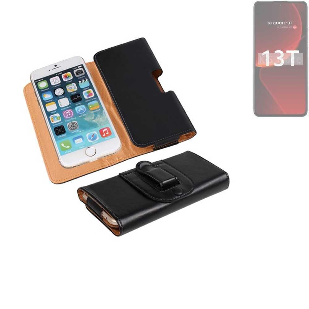 K-S-Trade Handyhülle für Xiaomi 13T, Schützhülle Handyhülle Holster Gürtel Tasche Schutzhülle