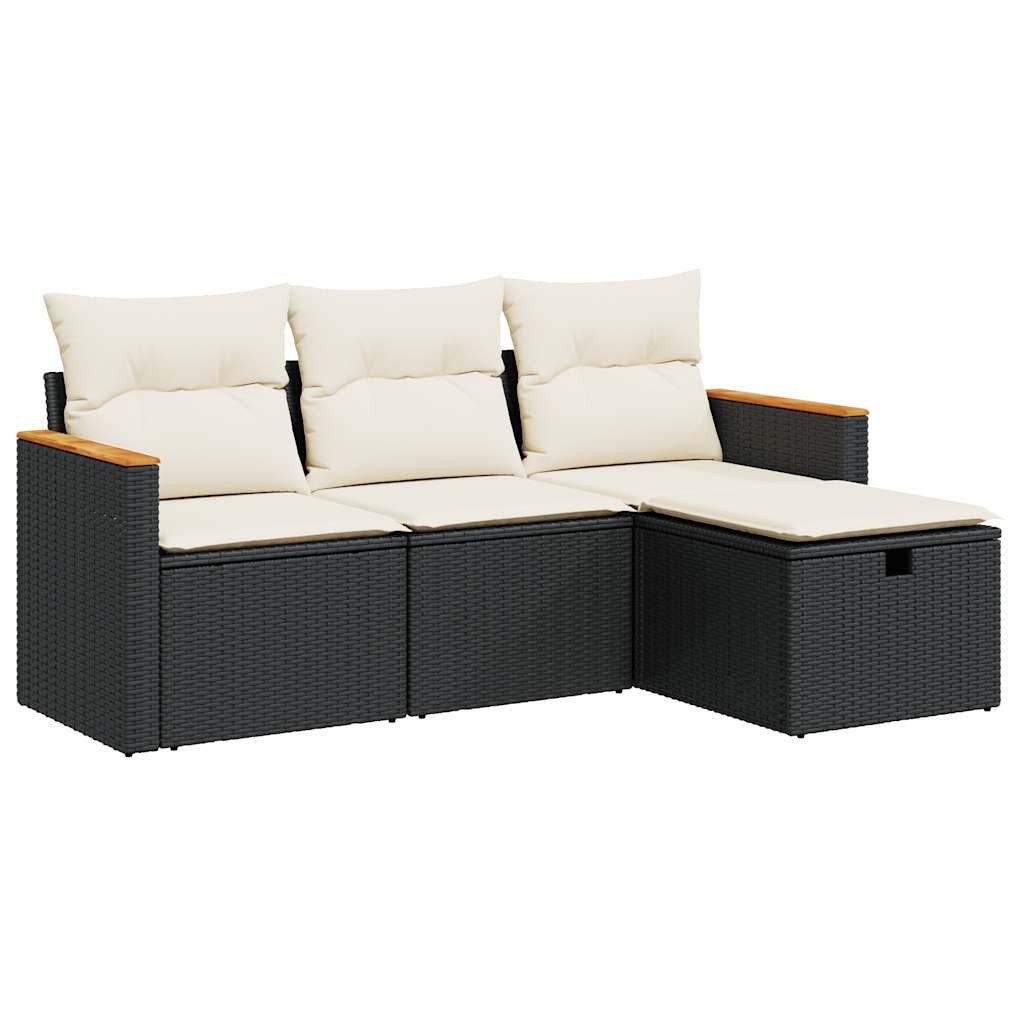 vidaXL Gartenlounge-Set 4-tlg. Garten-Sofagarnitur mit Kissen günstig online kaufen