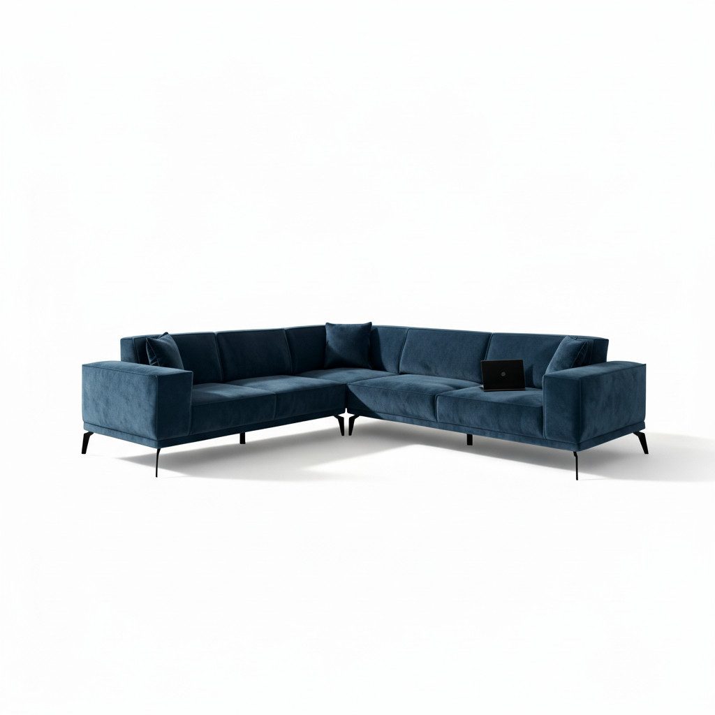 Palms-Store Ecksofa New-York mit verstellbarer Rückenlehne, verfügbar in fünf Farben, Funktion als Schlafsofa, Großzügiges Schenkelmaß: 260 × 320 cm