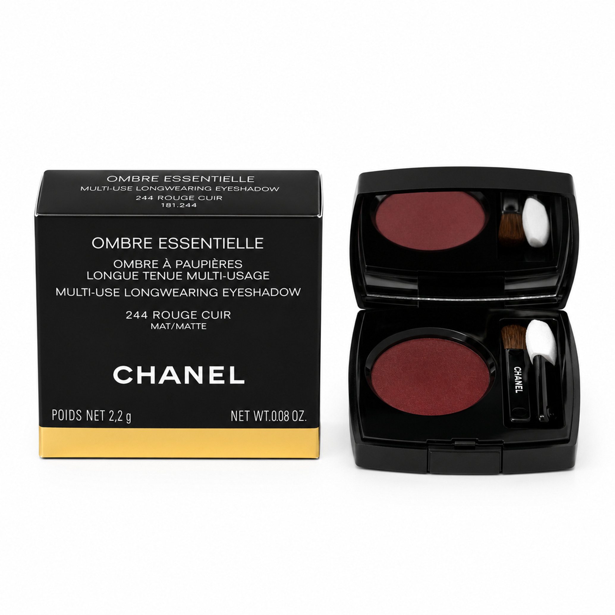 Lidschatten Chanel Ombre Essentielle Lidschatten Eyeshadow 244 Rouge Cuir 2,2g