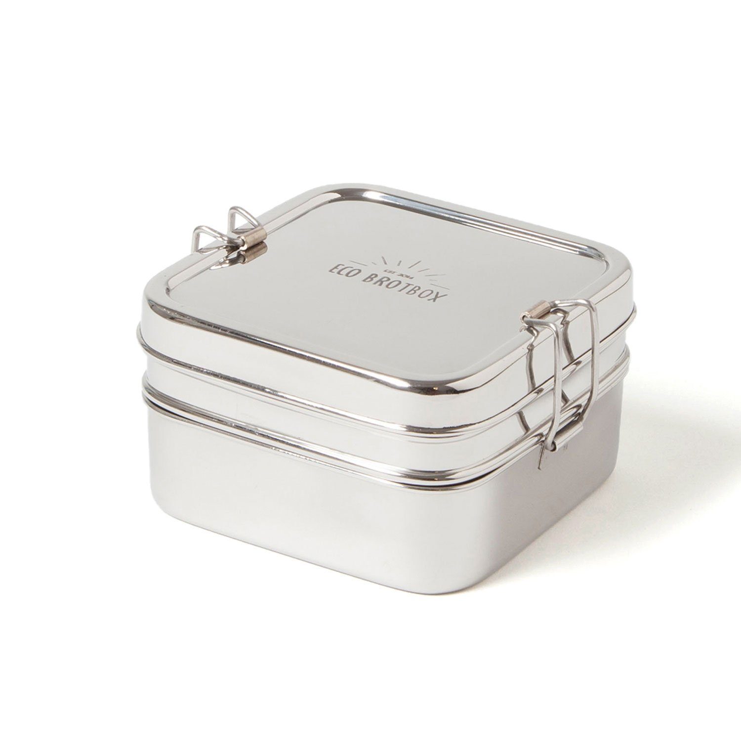 ECO Brotbox Lunchbox Edelstahl Cube Box XL Brotbox 1000 ml, Edelstahl