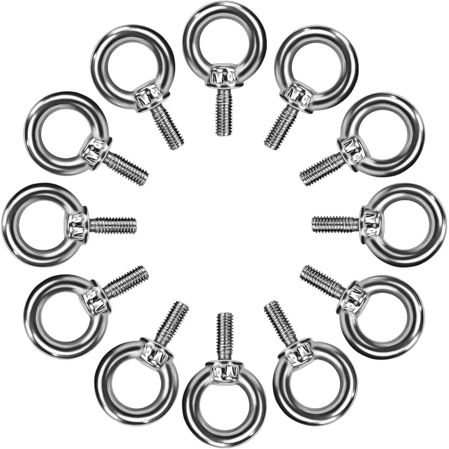 LuxusKollektion Ringschrauben Ringschraube M4 10mm Edelstahl 12Stück