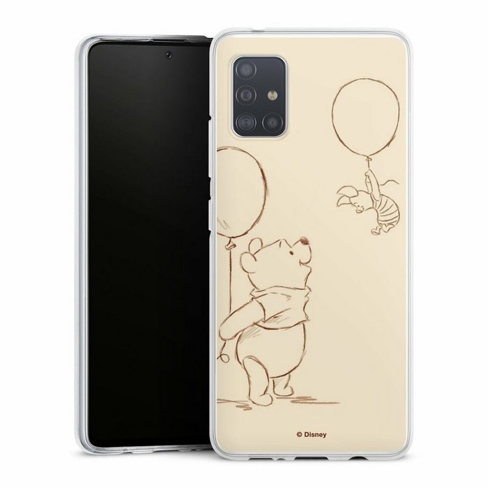 DeinDesign Handyhülle Winnie Puuh Disney Offizielles Lizenzprodukt Winnie & Ferkel Samsung Galaxy A51 5G Silikon Hülle Bumper Case Handy Schutzhülle