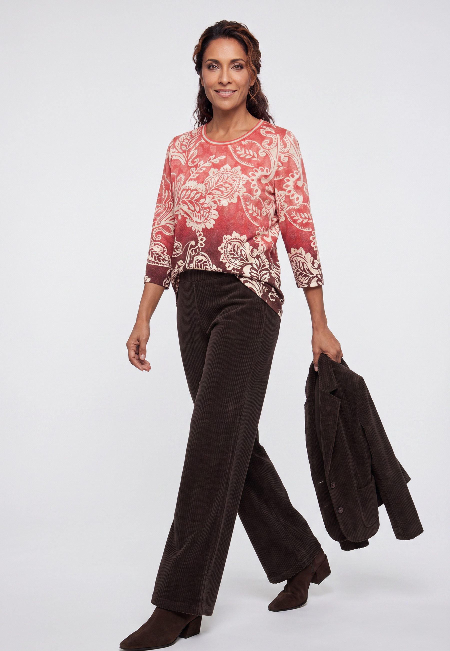Olsen T-Shirt mit Panneaux-Print und Rundhalsausschnitt – Bild 5 von 5