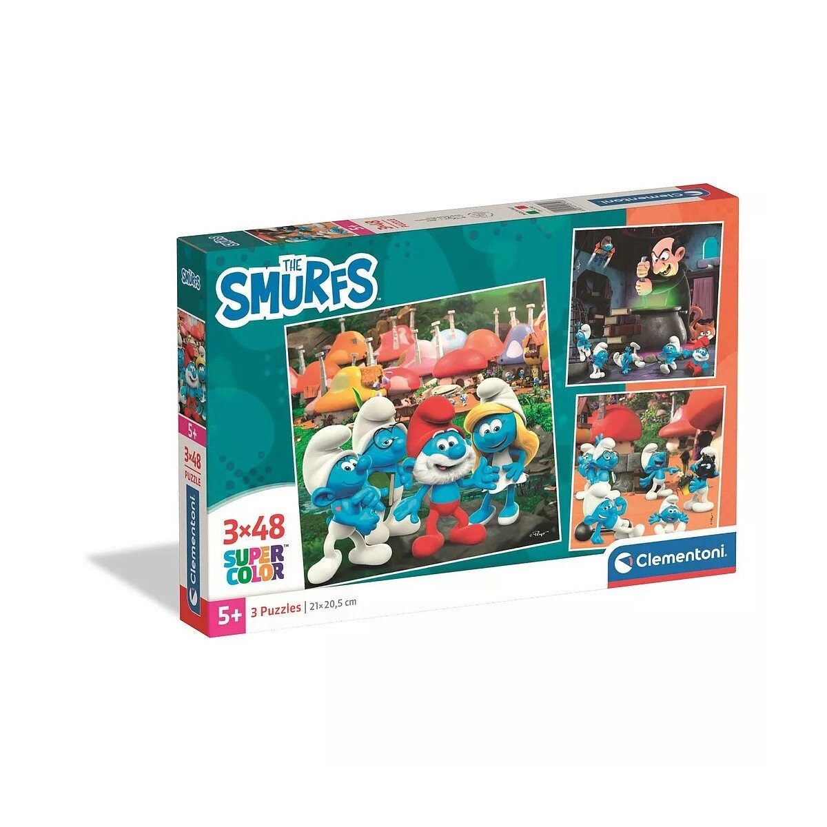 Clementoni® Lernspielzeug Die Schlümpfe 3x48 Stück Puzzle Clementoni