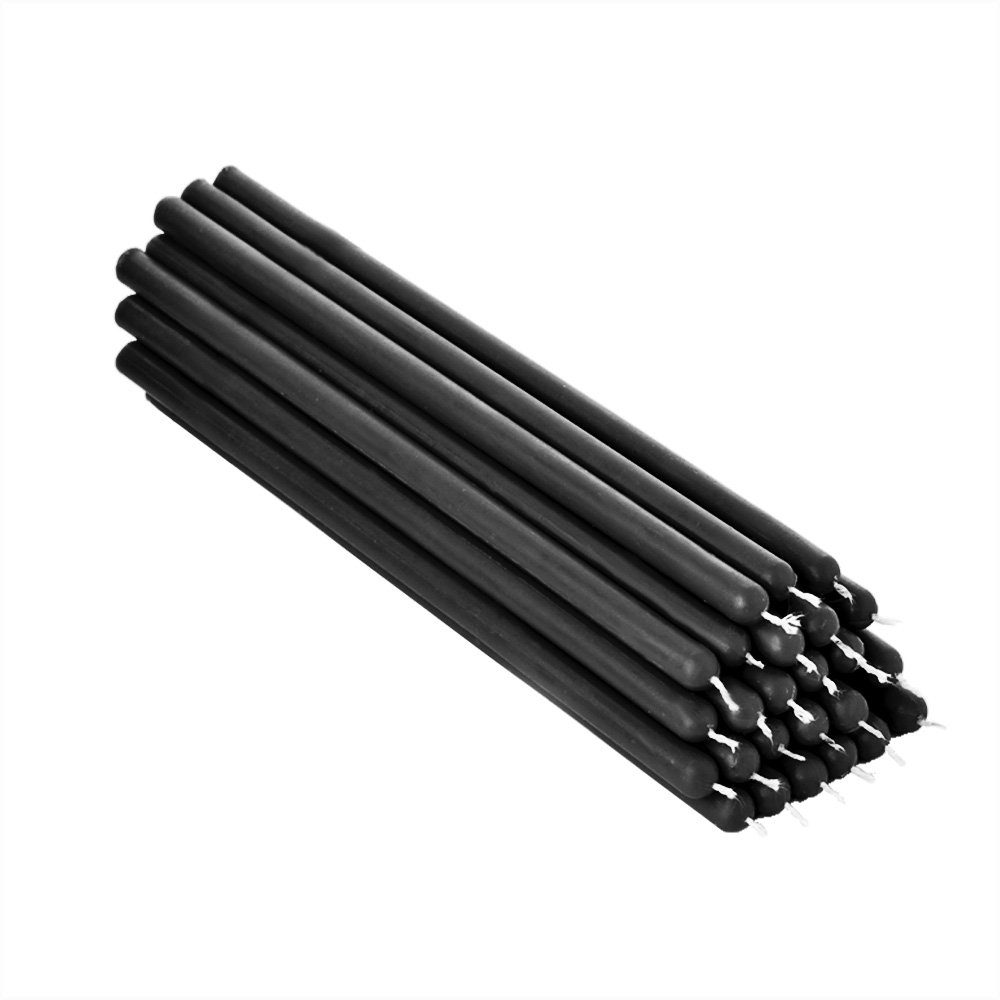NKlaus Bienenwachskerze 25x Schwarze Bienenwachs 21cm günstig online kaufen