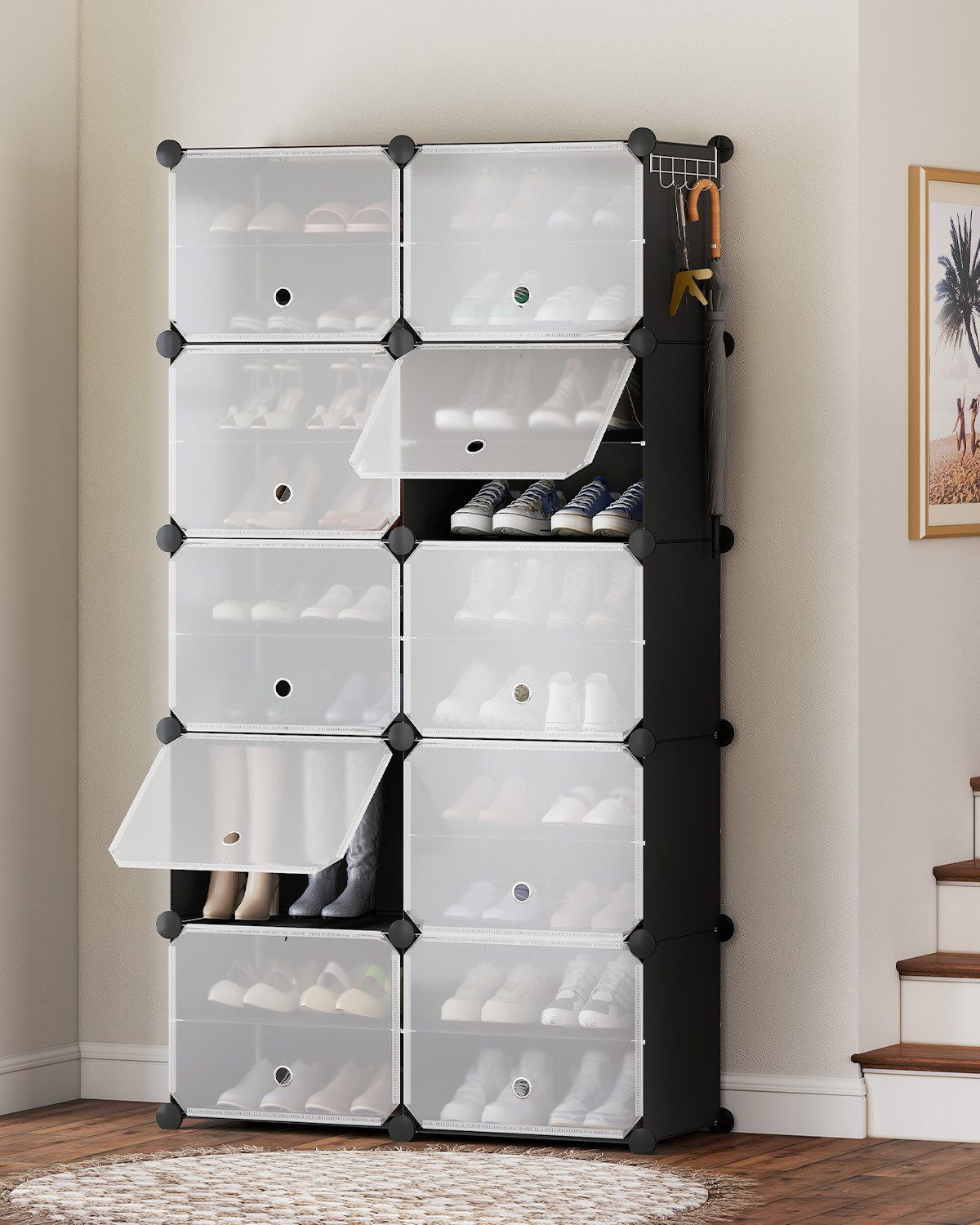 Sekey Schuhregal Schuhregal Schuhschrank Schuh-Organizer Stecksystem DIY-Re günstig online kaufen