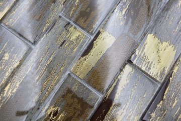 Mosani Mosaikfliesen Glasmosaik Mosaikfliese schwarz mit gold