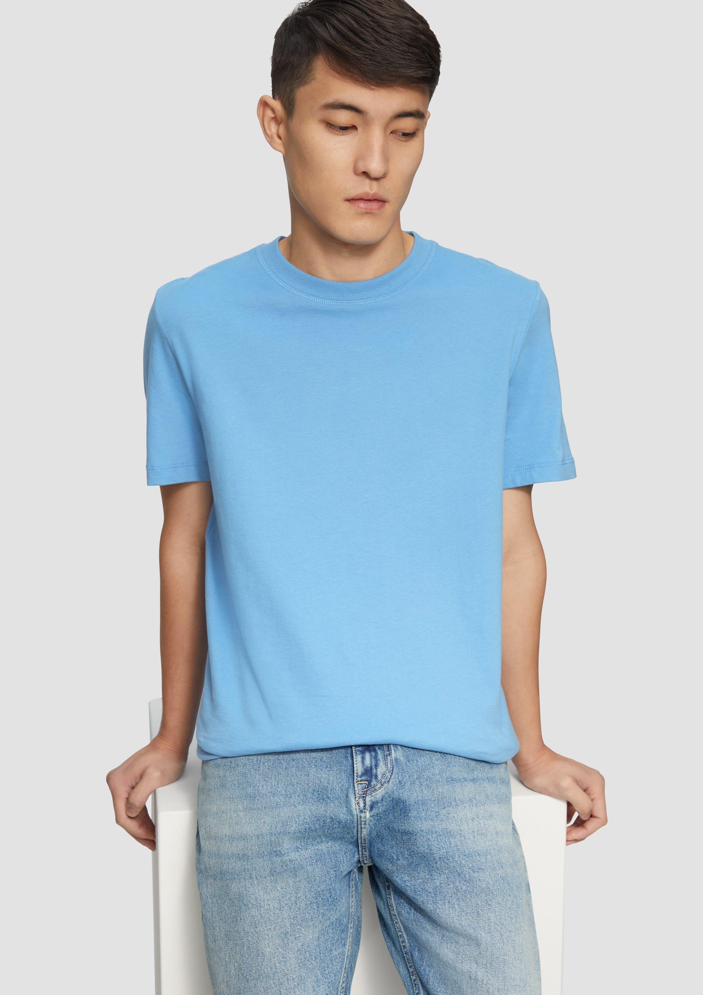 s.Oliver Kurzarmshirt Softes Baumwoll-T-Shirt mit Crewneck günstig online kaufen