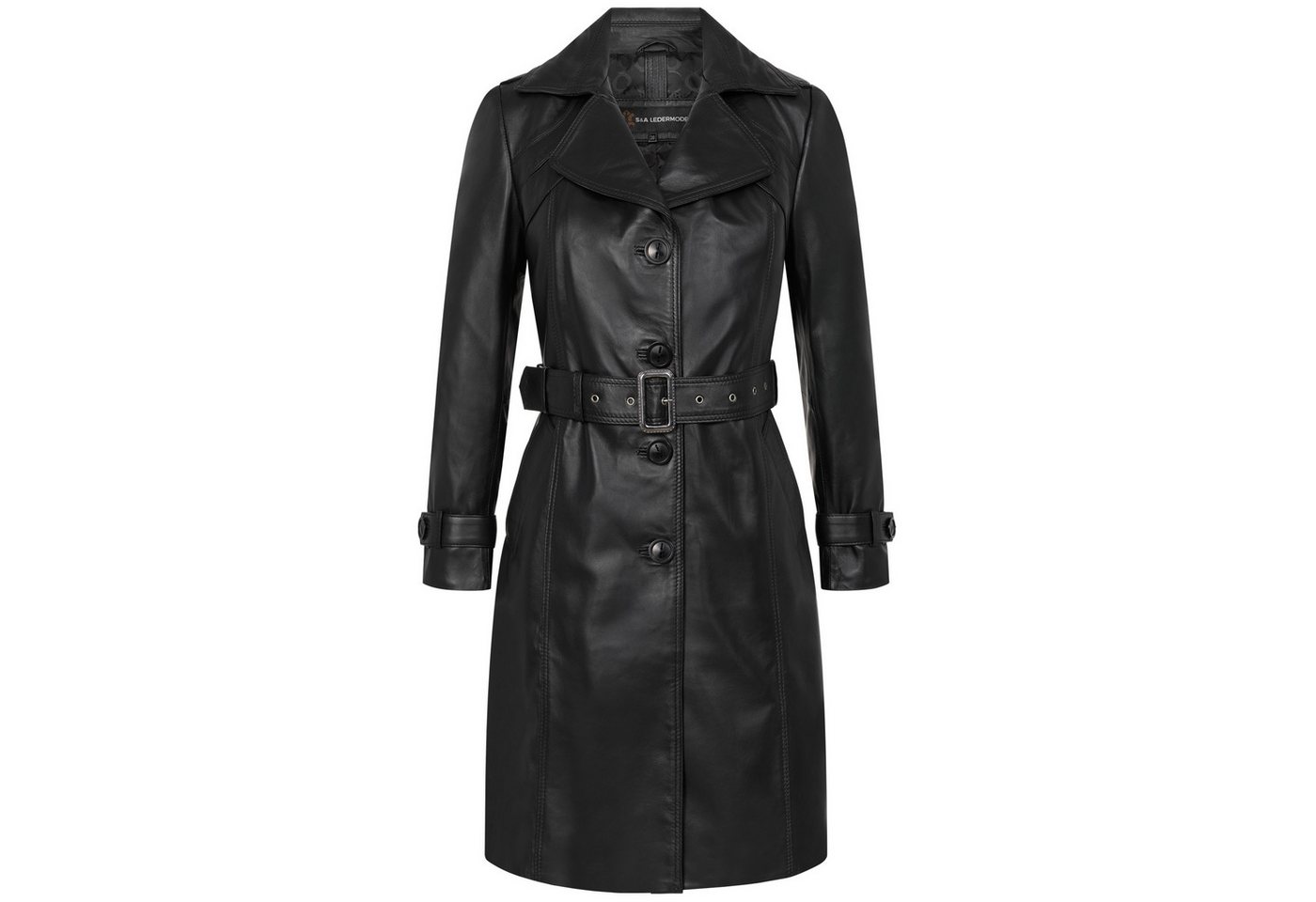 Mouflon Lederjacke Camila Einreihiger Ledertrenchcoat aus echtem, softem Lammnappa-Leder.