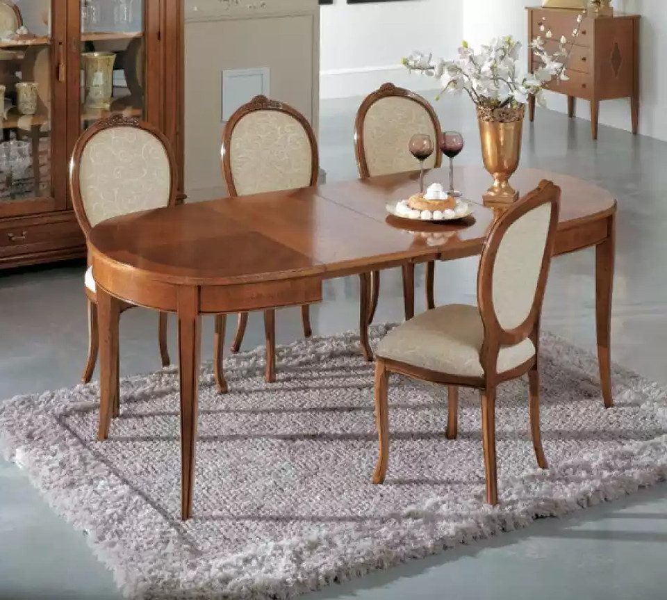 Xlmoebel Sitzgruppe Tisch mit 4 Стільціn Esszimmer Set Essgruppe in Braun, Hergestellt in Europa