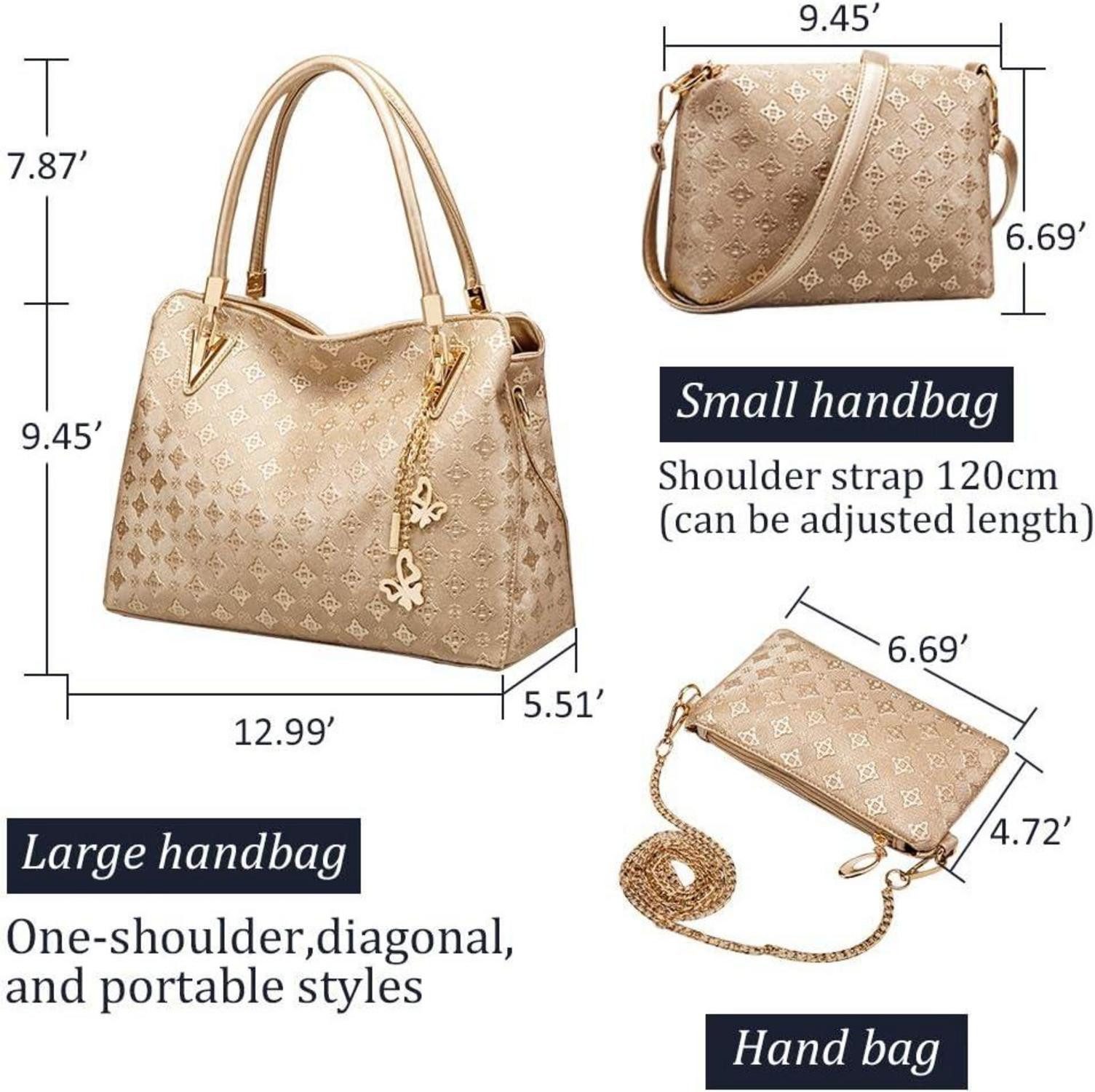 LuxusKollektion Umhängetasche Handtaschen Set Damen 4-teilig günstig online kaufen