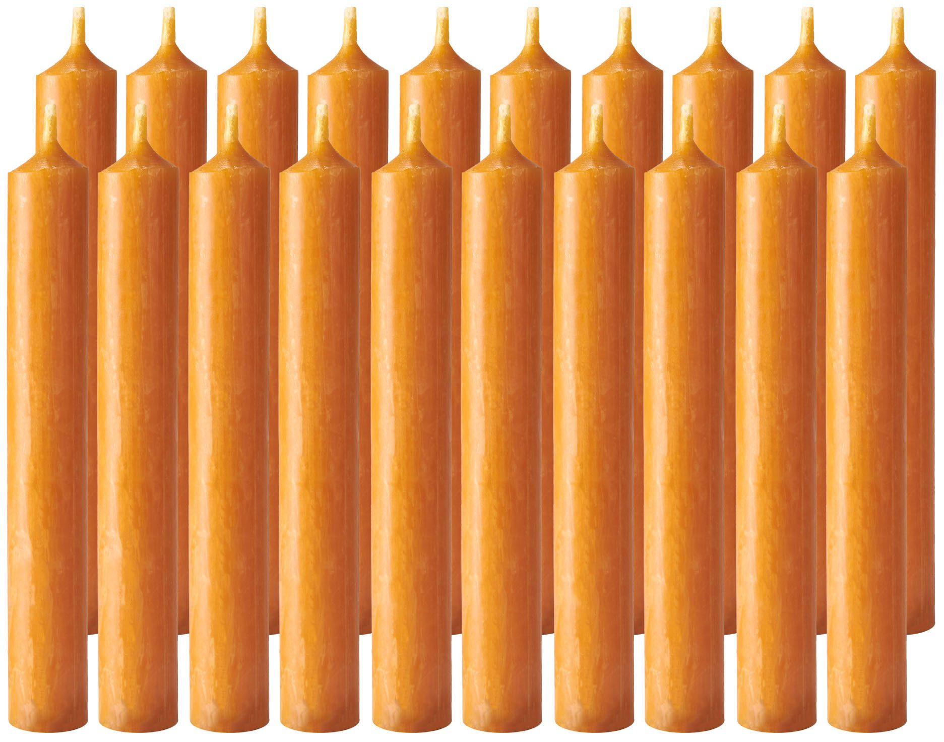 BRUBAKER Bienenwachskerze 9,5 cm Spitzkerzen aus Bienenwachs für Geburtstag oder Partydekoration (Bienenwachskerzen Pyramidenkerzen, 20-tlg., Baumkerzen mit Honigduft), Kleine Stabkerzen mit 1,25 cm Durchmesser