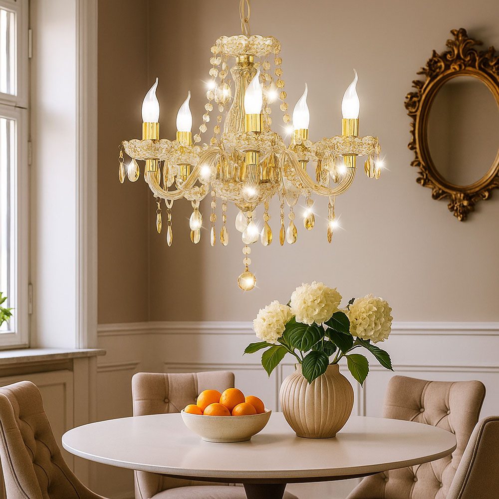 NOWA Kronleuchter, Leuchtmittel inklusive, Warmweiß, Kronleuchter Pendellam günstig online kaufen