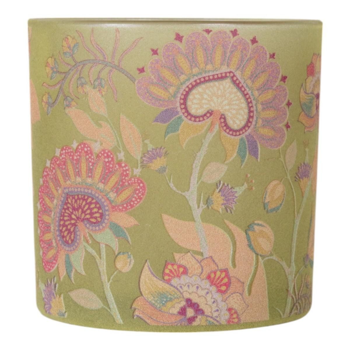 INNA-Glas Kerzenhalter Teelichthalter AGOSTINHO, bunt-matt-gold-glänzend, 12,5cm, Ø10cm
