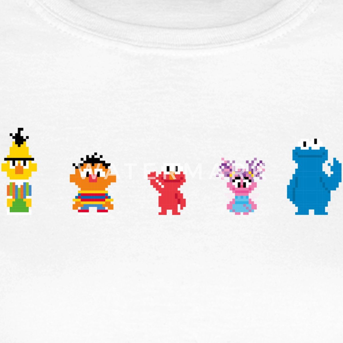 Spreadshirt T-Shirt Sesamstraße Pixel Charaktere Frauen T-Shirt (1-tlg) günstig online kaufen