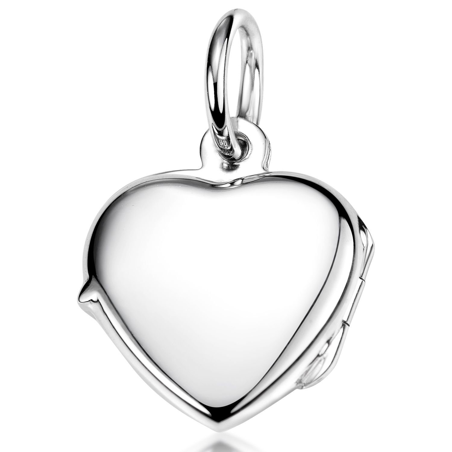 Materia Amulett Herz Liebe Freundschaft Silber Hochglanz KA-479, 925  Sterling Silber, rhodiniert