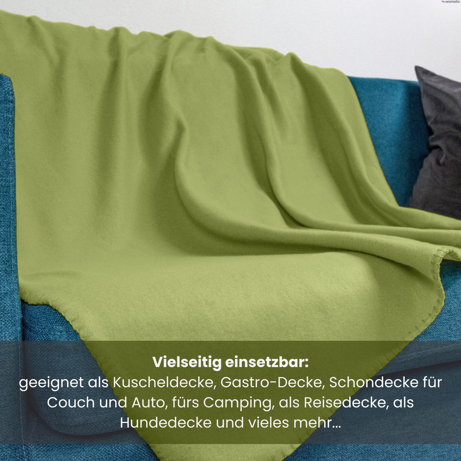 Wohndecke Polar-Fleece, wometo, OEKO-TEX®, 2 Fleecedecken mit Kettel-Rand & Anti-Pilling – Bild 5 von 5