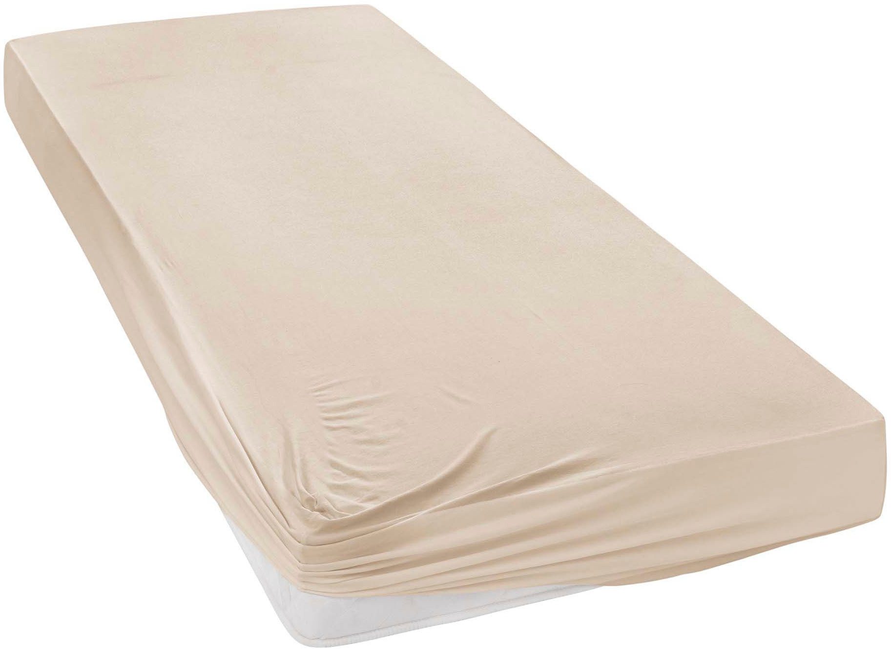 Janine Spannbettlaken MAKO-FEINJERSEY 5007, Mako-Jersey, Gummizug: rundum, (1 Stück), aus 100% Baumwolle, für Matratzen bis 26 cm Höhe – Bild 2 von 5