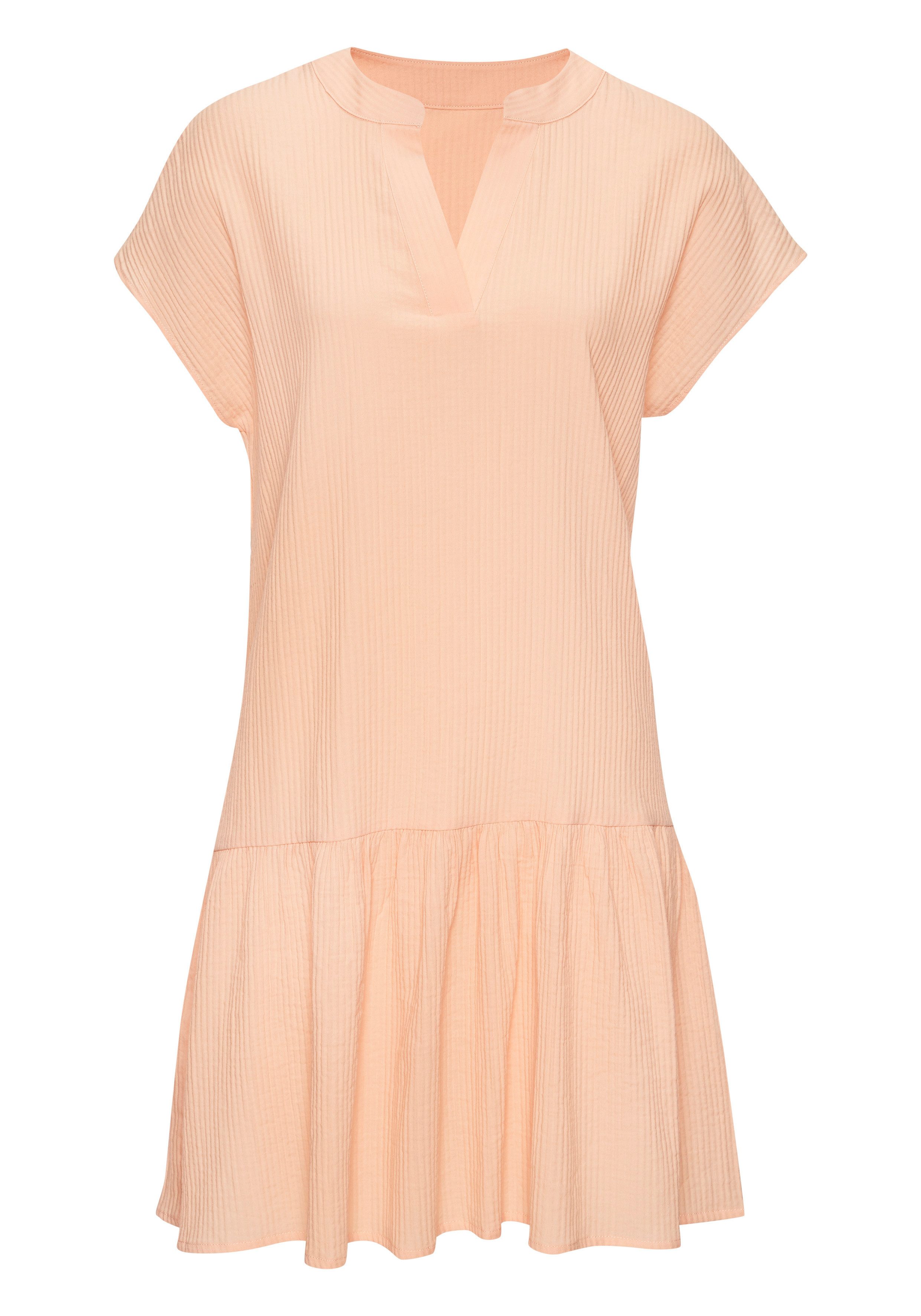 Vivance Blusenkleid aus strukturierter Ware mit Volant lockeres Tunikakleid, Sommerkleid, Strandkleid, Basic. € 34,99