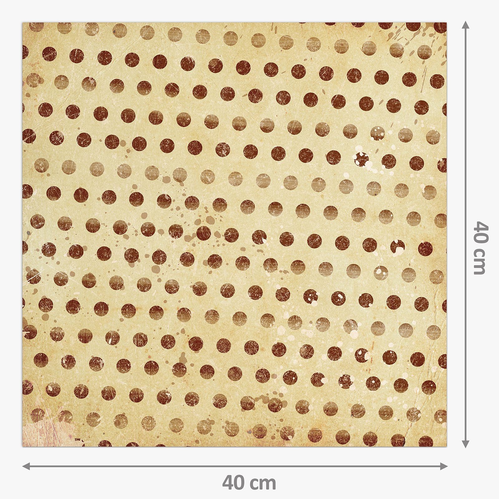 Primedeco Küchenrückwand Küchenrückwand Punkte Spritzschutz Bunte Glas Motiv mit